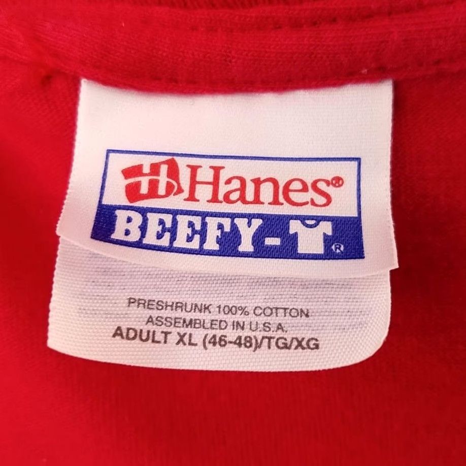 Hanes VINTAGE Hanes Killer Bee Honey T Shirt Mens XL Red 90s Tucalota Falls Hive USA Shirt - Graphic Tee Size US XL / EU 56 / 4 - 5 Thumbnail