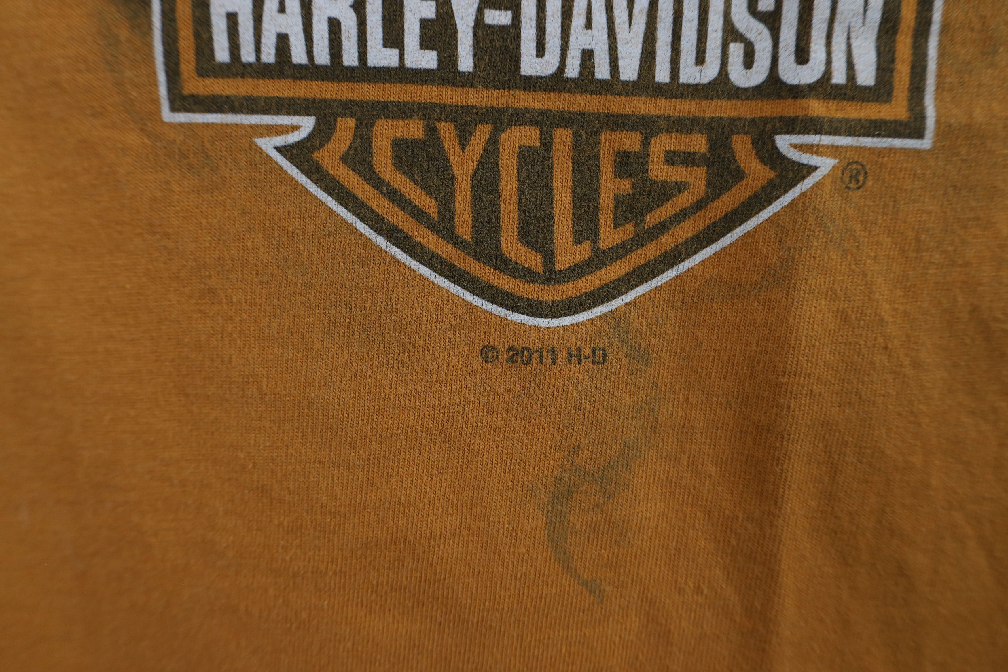 Harley Davidson × Vintage Vintage Y2K Harley Davidson Out Eagle Tribal T-Shirt Orange Size US XL / EU 56 / 4 - 5 Thumbnail