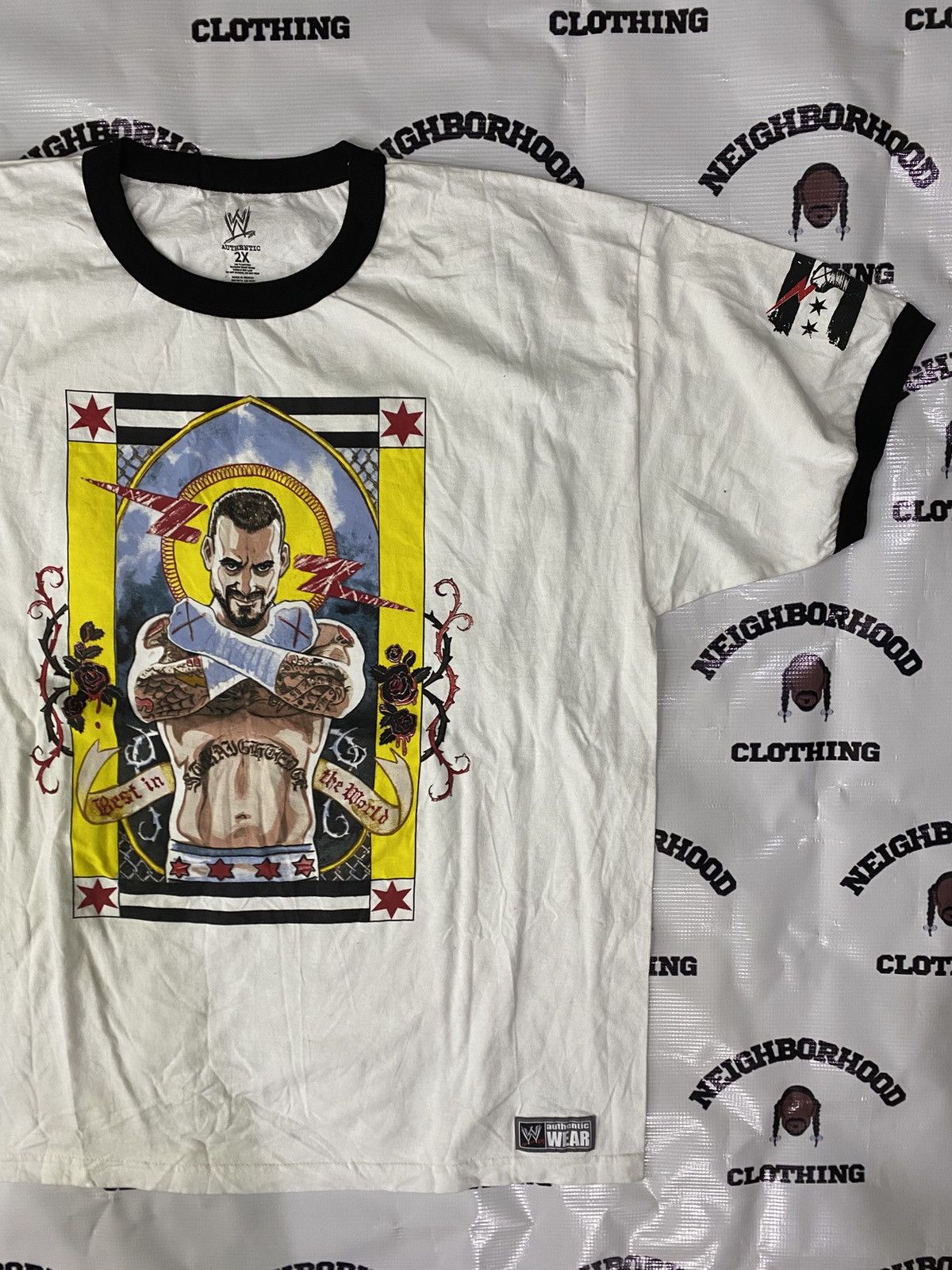 WWE CM PUNK SAINT TEE. Size US XXL / EU 58 / 5 - 4 Thumbnail
