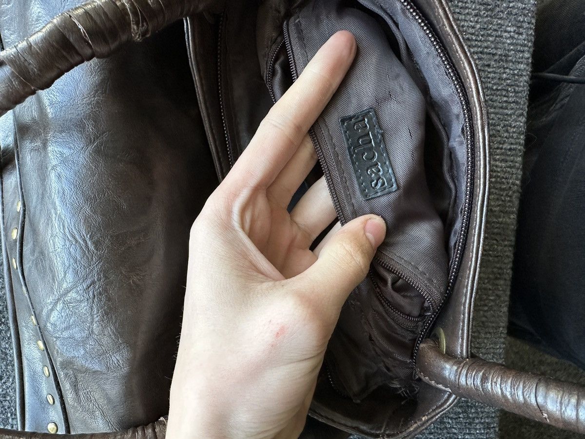 Other 🚨Y2K AVANT-GARDE🚨 LEATHER ZIP Japan style hand bag 90s Size ONE SIZE - 13 Thumbnail