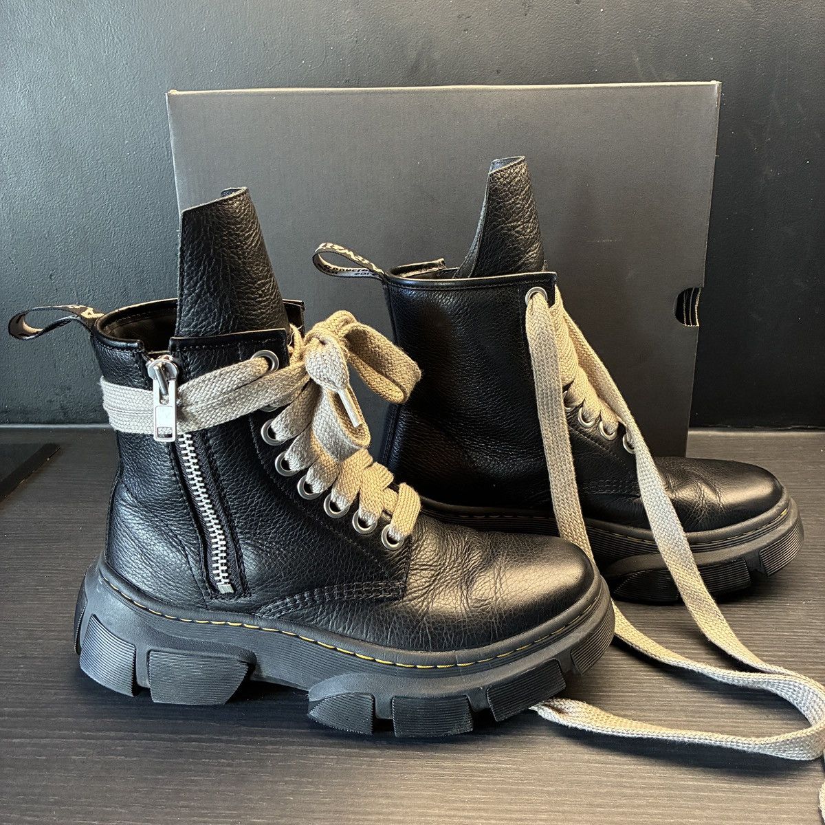 RICK OWENS DOC MARTINS MEGA LACE