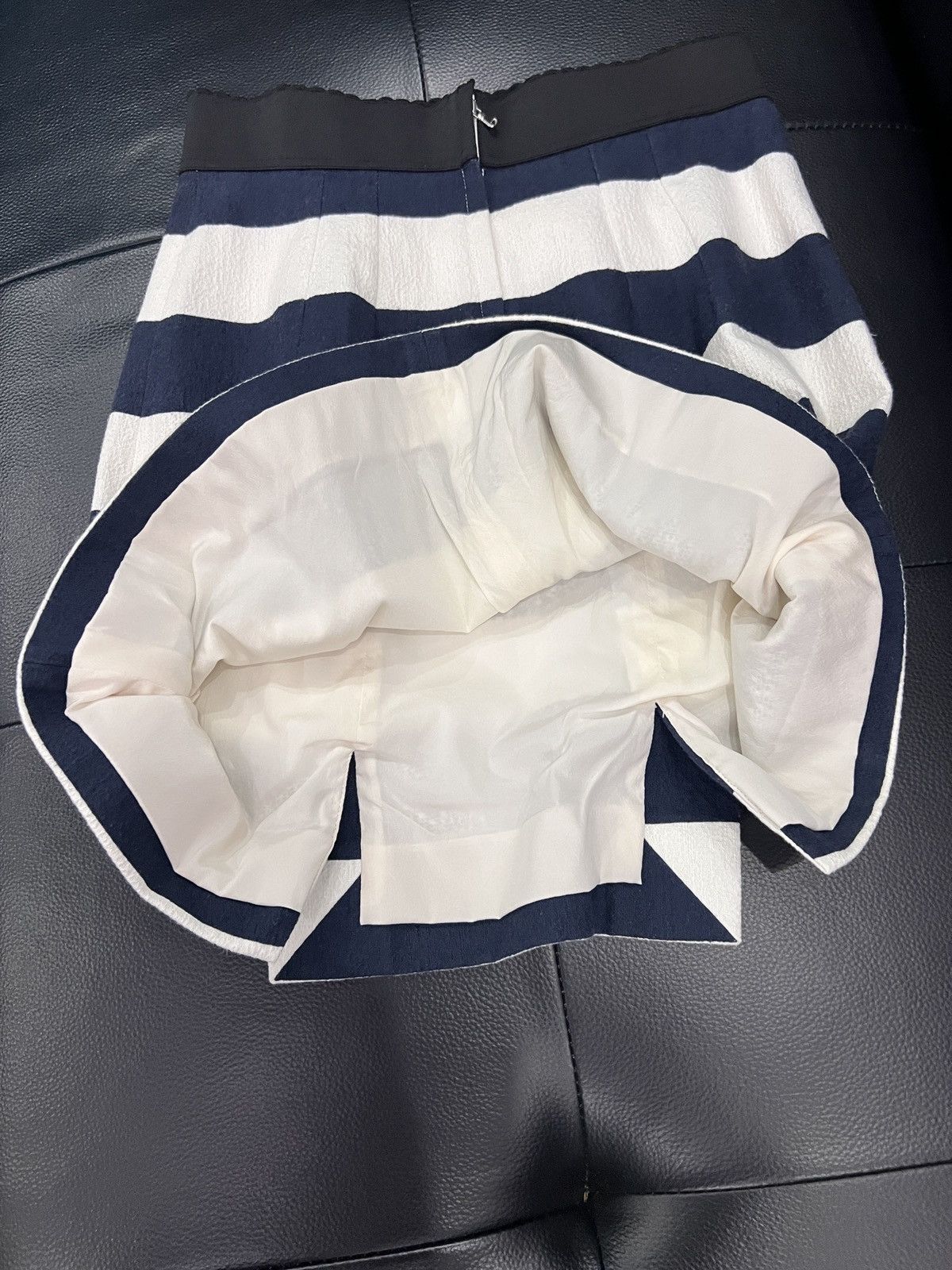 Dolce & Gabbana Dolce & Gabbana Navy Stripe Double-Breasted Skirt Size S / US 4 / IT 40 - 11 Thumbnail