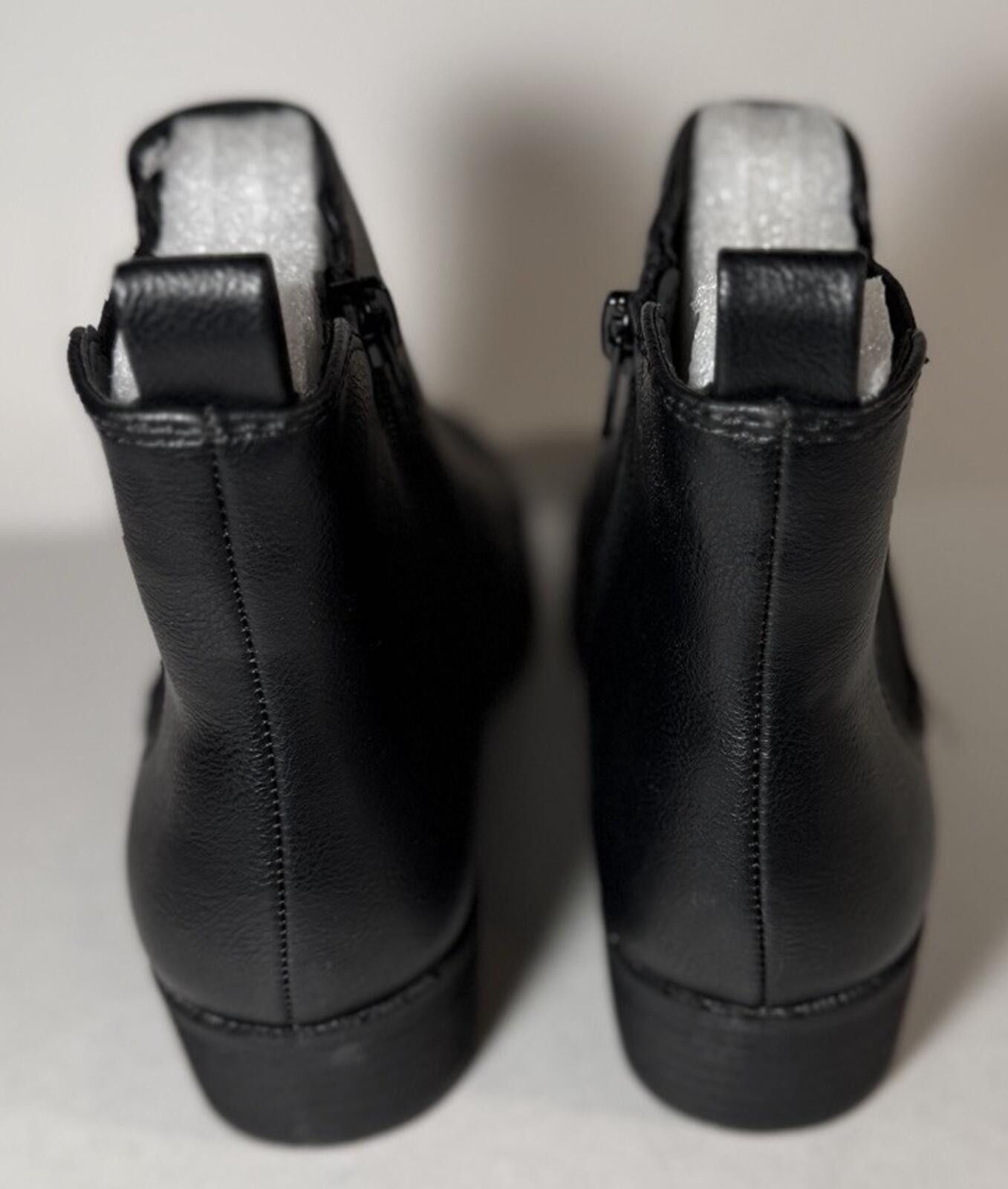 Style & Co Style & Co. Faux Leather Zip Up Ankle Boot Black W6 Medium Size US 6 / IT 36 - 2 Thumbnail