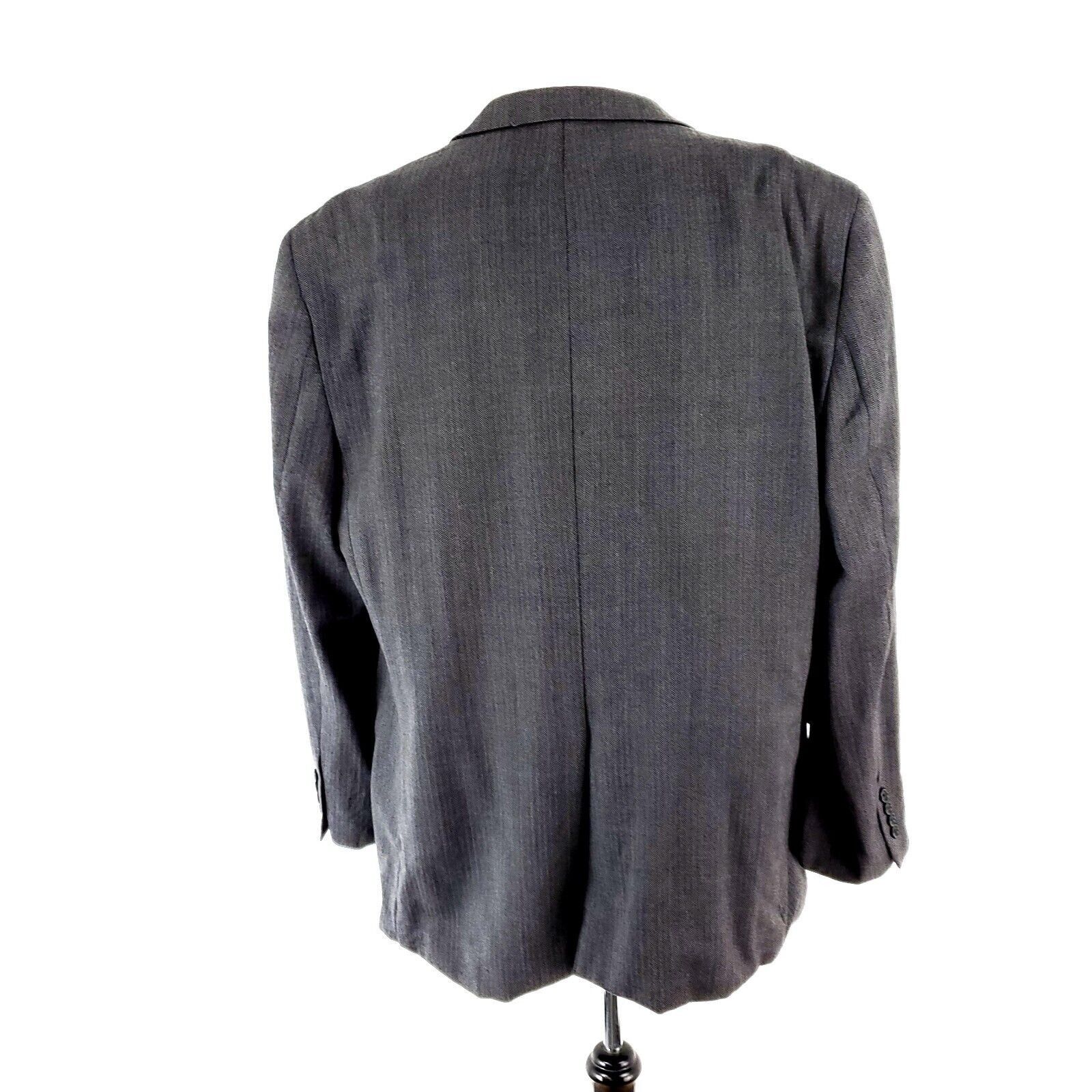 Joseph & Feiss Joseph Feiss Gold Heavy Wool 2 Button Sport Coat 46L Gray He Size 46L - 5 Thumbnail