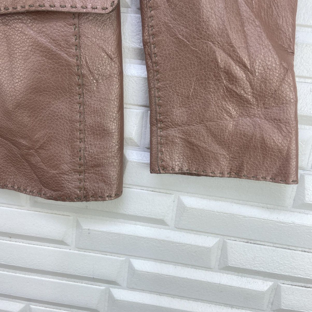 Fendi 🔥Fendi Pink Metallic Leather Blazer & Skirt Size M / US 6-8 / IT 42-44 - 8 Thumbnail