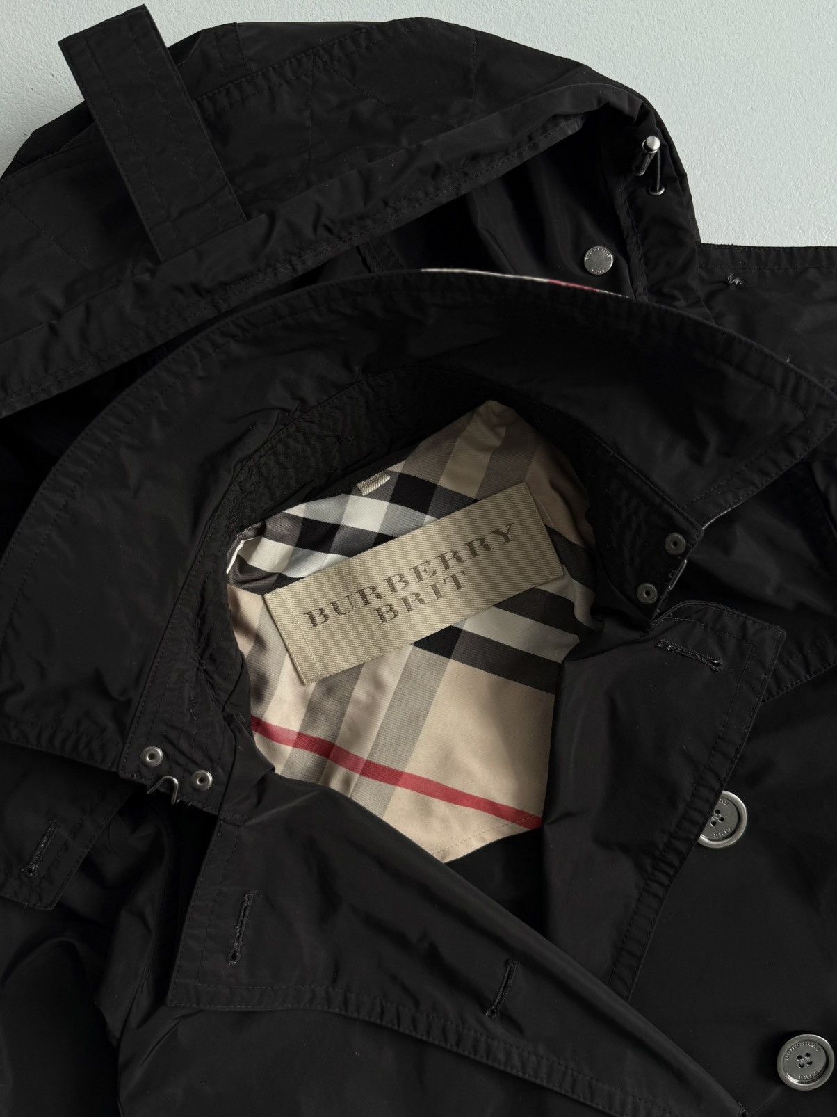 Burberry Burberry Brit Hooded Trench Coat Nova Check Lined Belted Size S / US 4 / IT 40 - 6 Thumbnail