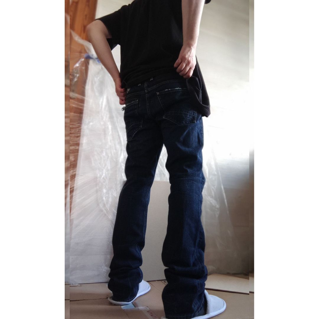 G-Star Skinny Baggy Stacked Pants Semi Flared Alt Neo Denim Goth 32 Size US 32 / EU 48 - 17 Thumbnail