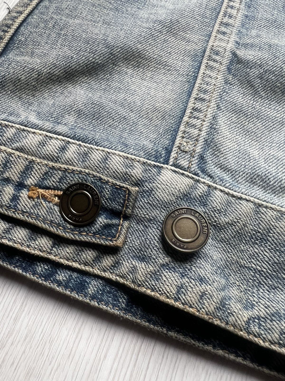 Saint Laurent Paris SS16 Saint Laurent by Hedi Slimane Denim Vest Size US XS / EU 42 / 0 - 8 Thumbnail
