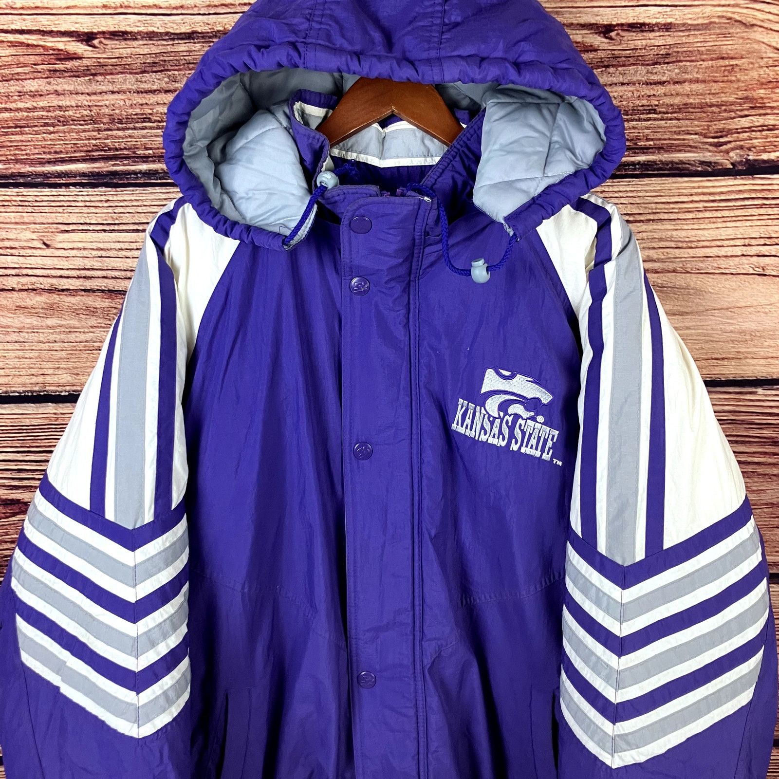 Starter × Vintage Vintage 1990s Kansas State Wildcats Starter Puffer Coat Size US XL / EU 56 / 4 - 3 Thumbnail