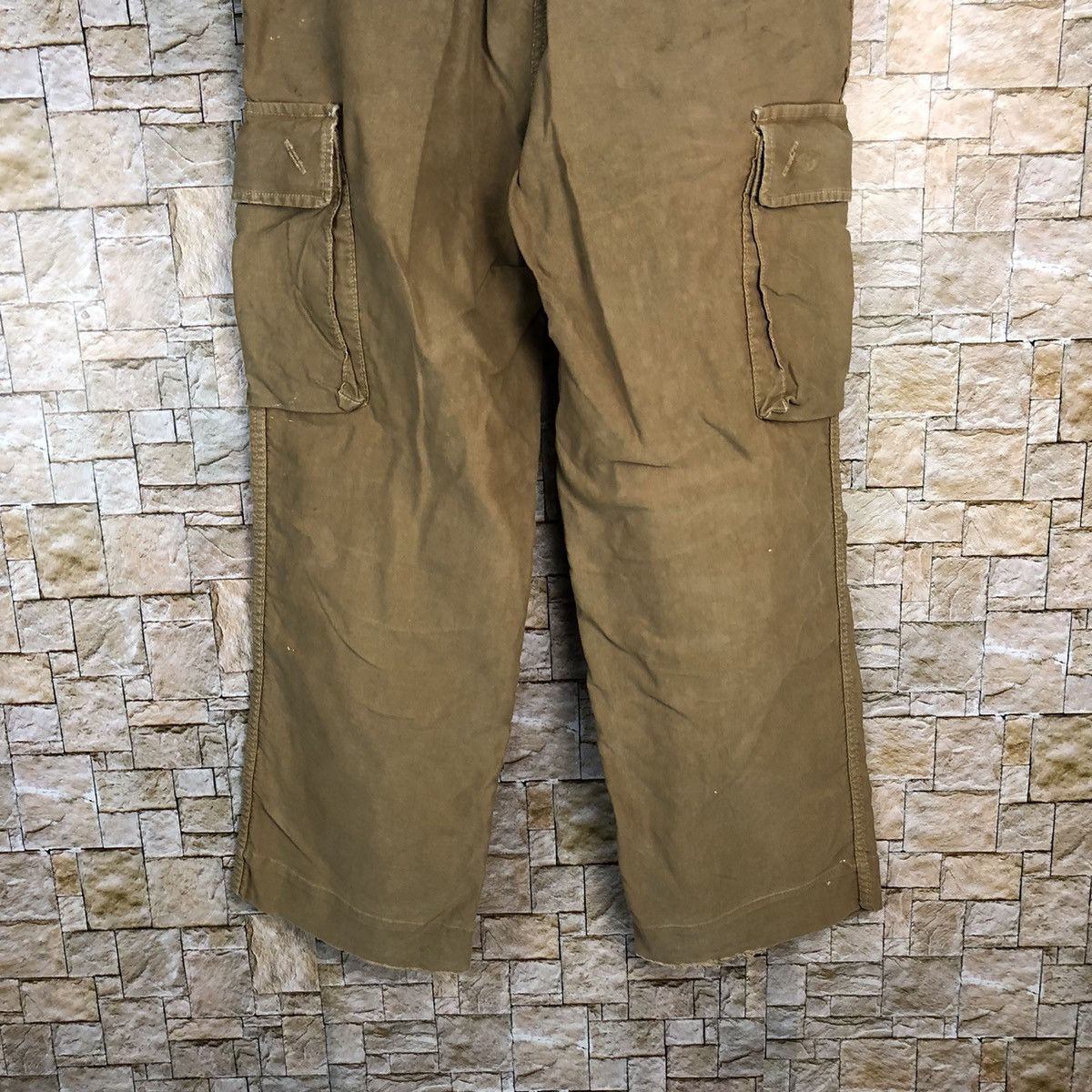 HOLLYWOOD RANCH MARKET D HRM Hollywood Ranch Market Brown ripped cargo Pants #A350 Size US 32 / EU 48 - 18 Thumbnail