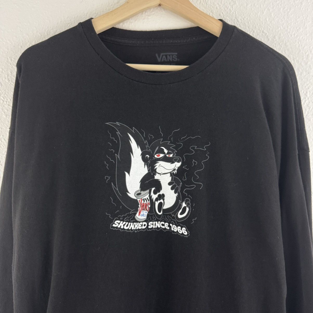 Vans VANS Black Skunked Since 1966 Skater Long Sleeve Tee Size US XXL / EU 58 / 5 - 2 Thumbnail
