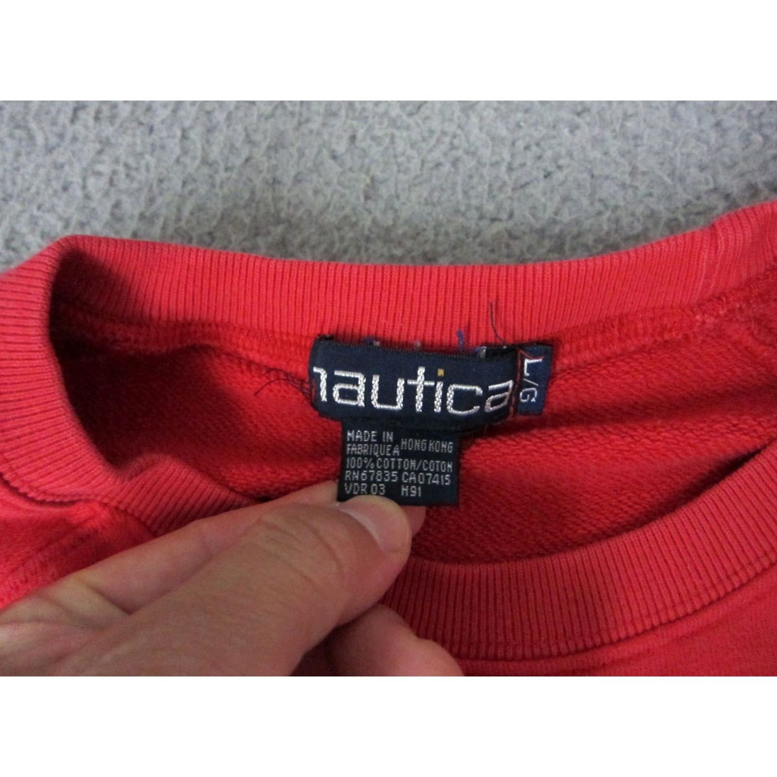 Nautica VINTAGE Nautica Sweater Mens Pullover Crew Neck Long Sleeve Knit 90s Logo Purple L Size US L / EU 52-54 / 3 - 5 Thumbnail