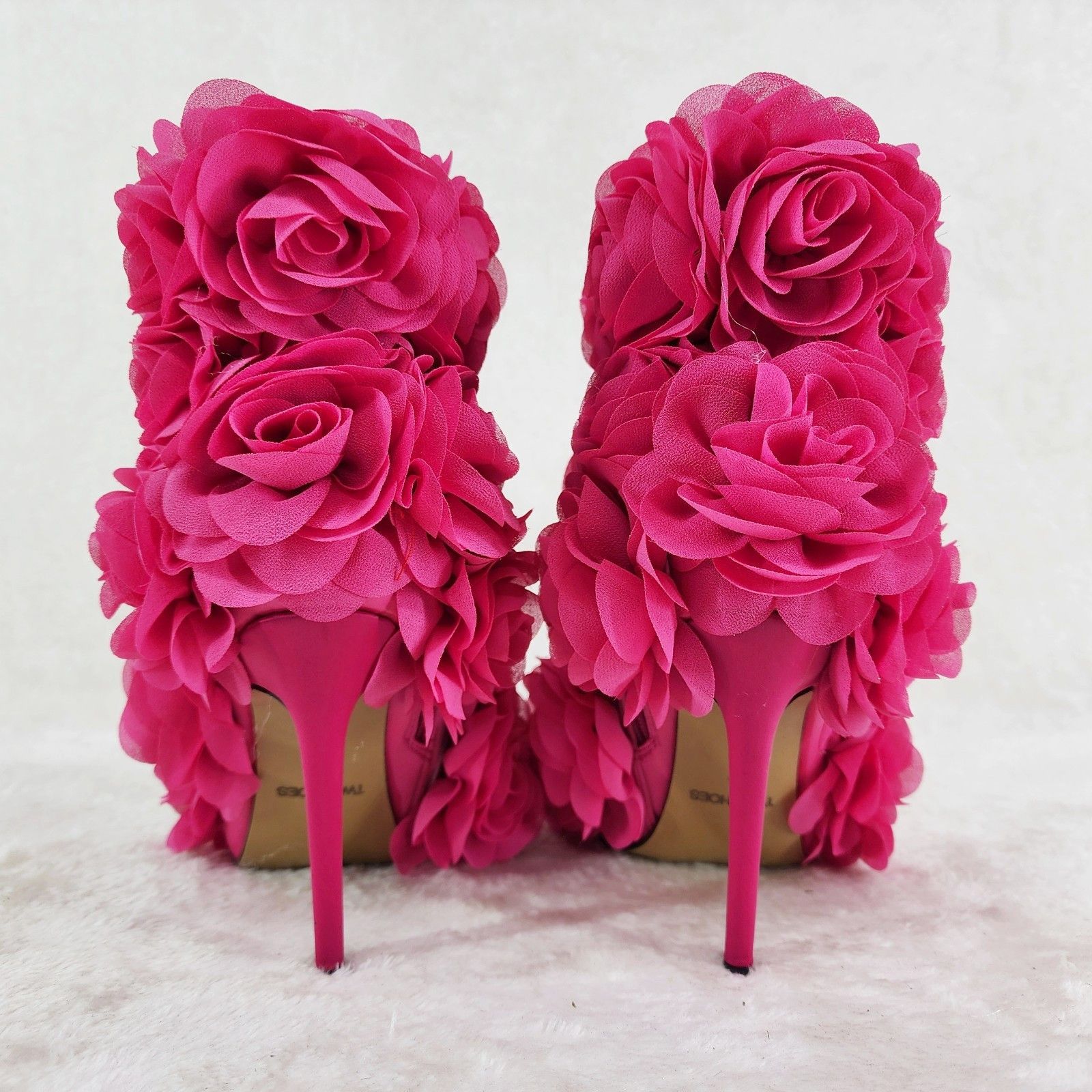 Other Beauty 3D Flowers Floral 4" High Heel Xoanna Elegant Ankle B Size US 8 / IT 38 - 4 Thumbnail