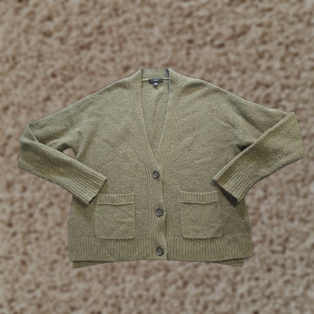 J.Crew J.CREW Cardigan SW eater Women M Green Merino Wool Alpaca Blend Regular Knit V-Neck Button Capstone? Size M / US 6-8 / IT 42-44 - 1 Thumbnail