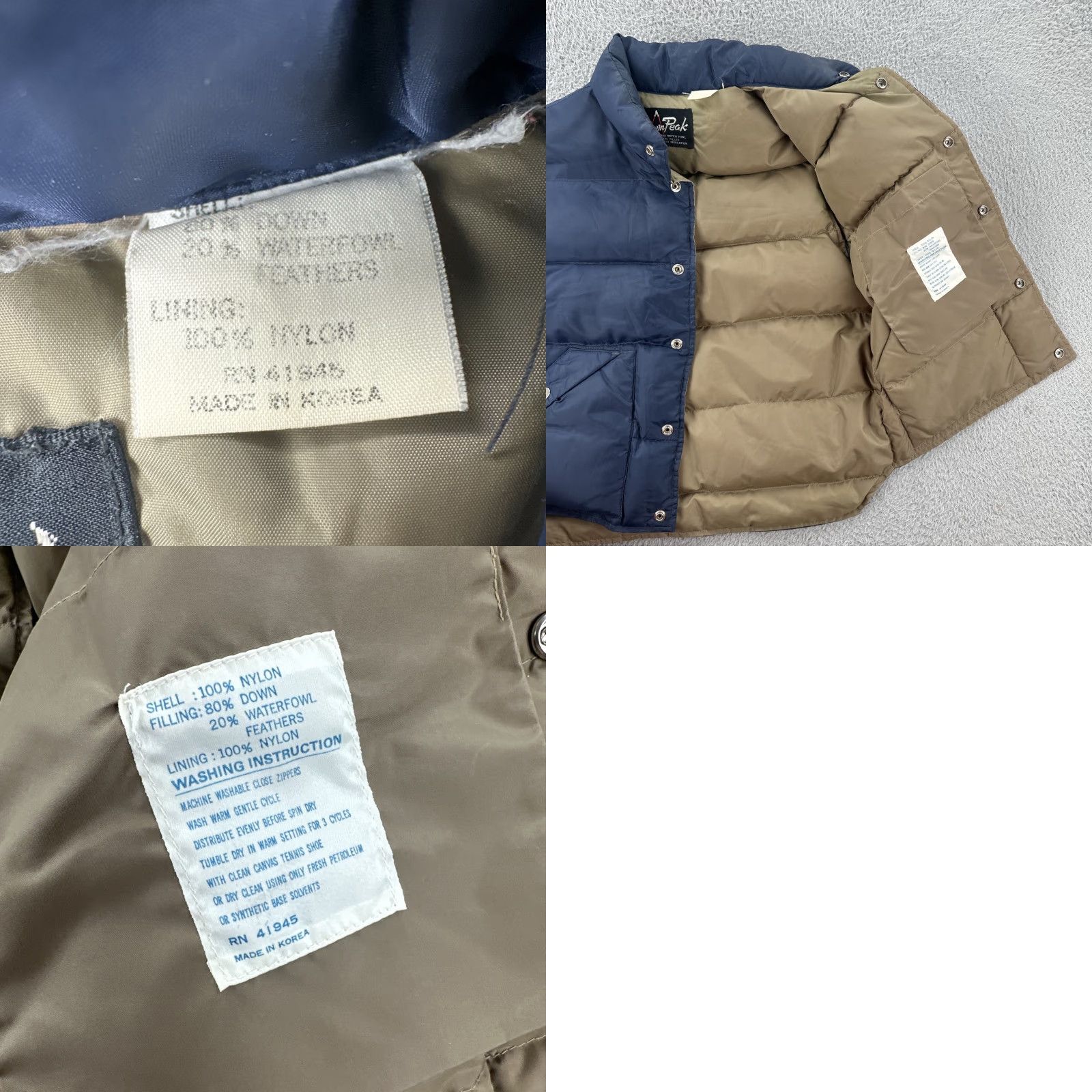 Vintage VINTAGE Down Peak Mens XS Vest Down Waterfowl Button Up Puffer Blue 80s EU Mens Size US XS / EU 42 / 0 - 10 Thumbnail