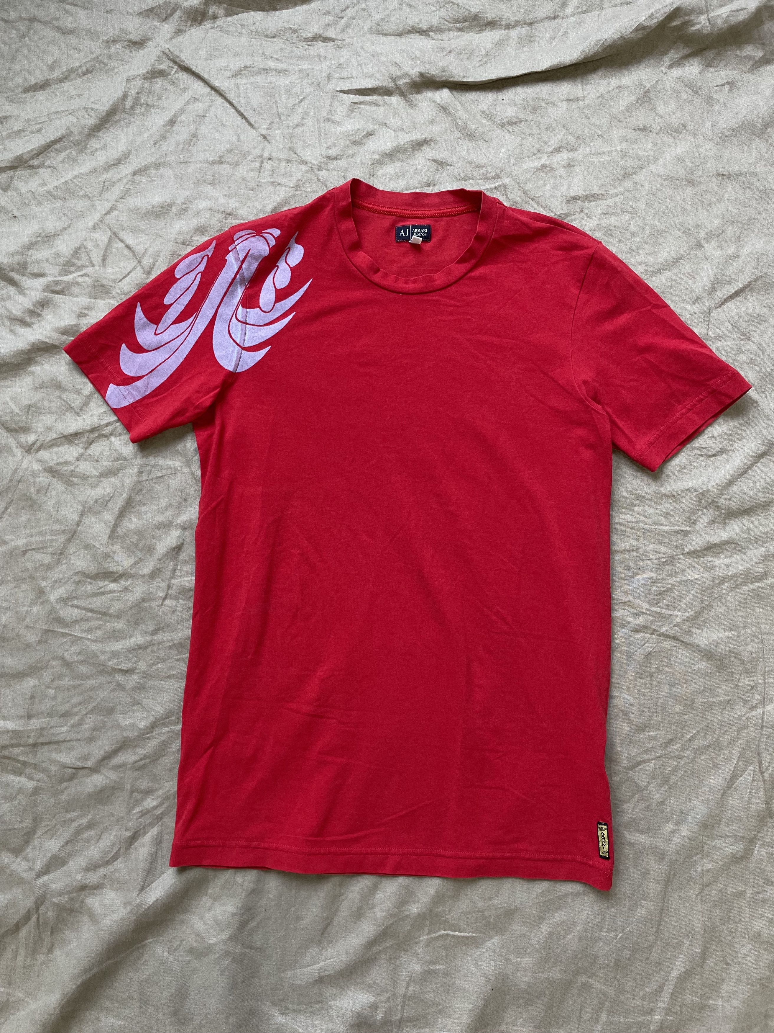 Armani Armani Jeans Vintage Japanese Big Logo T Shirt 6347AC Size M / US 6-8 / IT 42-44 - 2 Thumbnail