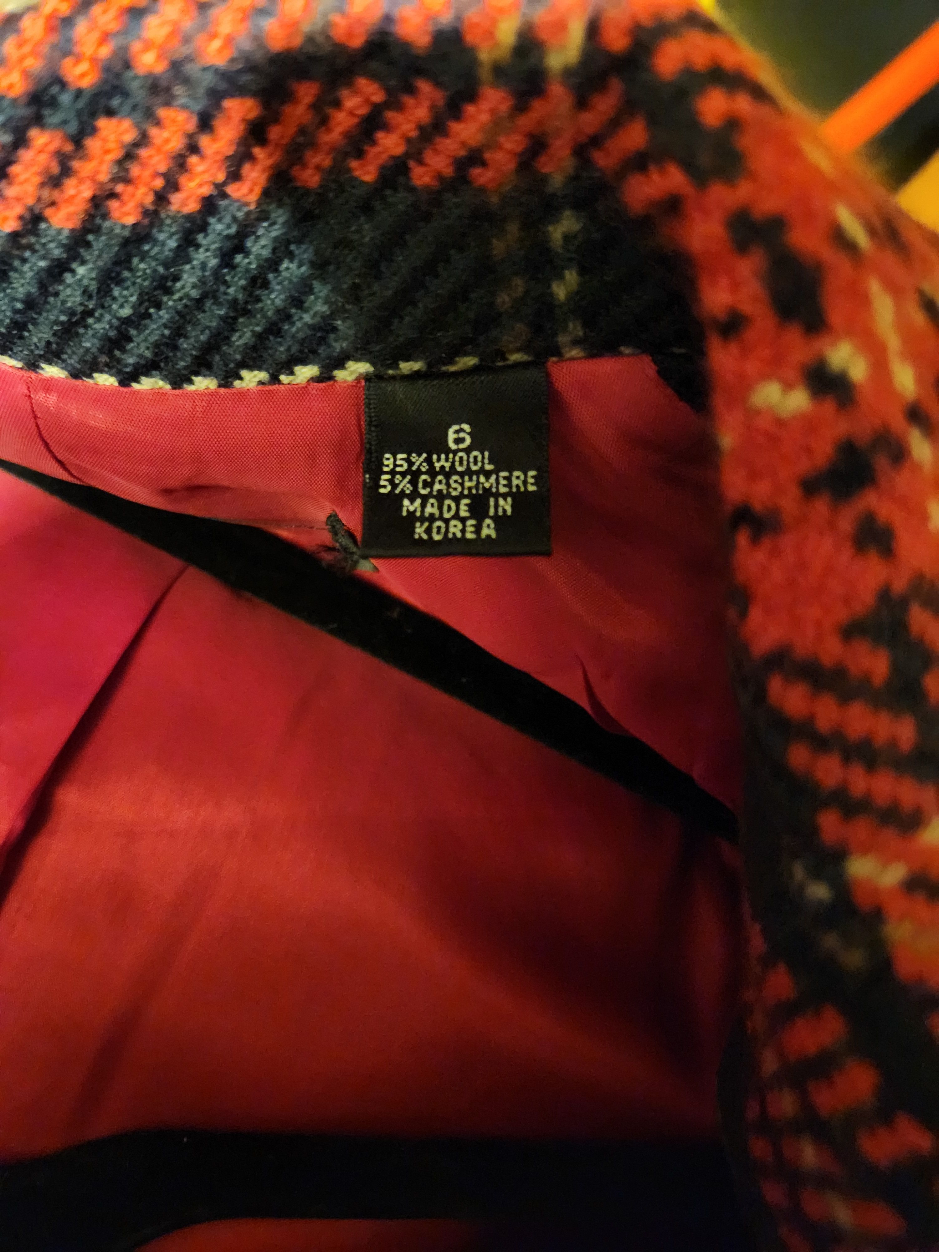Ellen Tracy Vintage Wool/Cashmere Blue and Red Plaid Blazer Size S / US 4 / IT 40 - 3 Thumbnail
