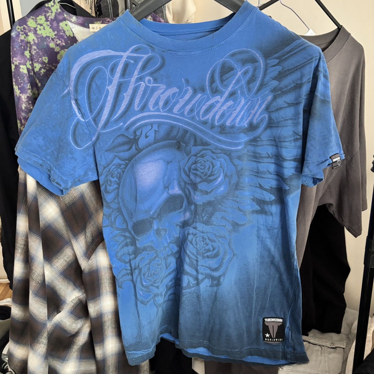 Affliction Vintage Y2K Rare All Over Print Trowdowm Premium MMA T-Shirt Size US L / EU 52-54 / 3 - 1 Thumbnail
