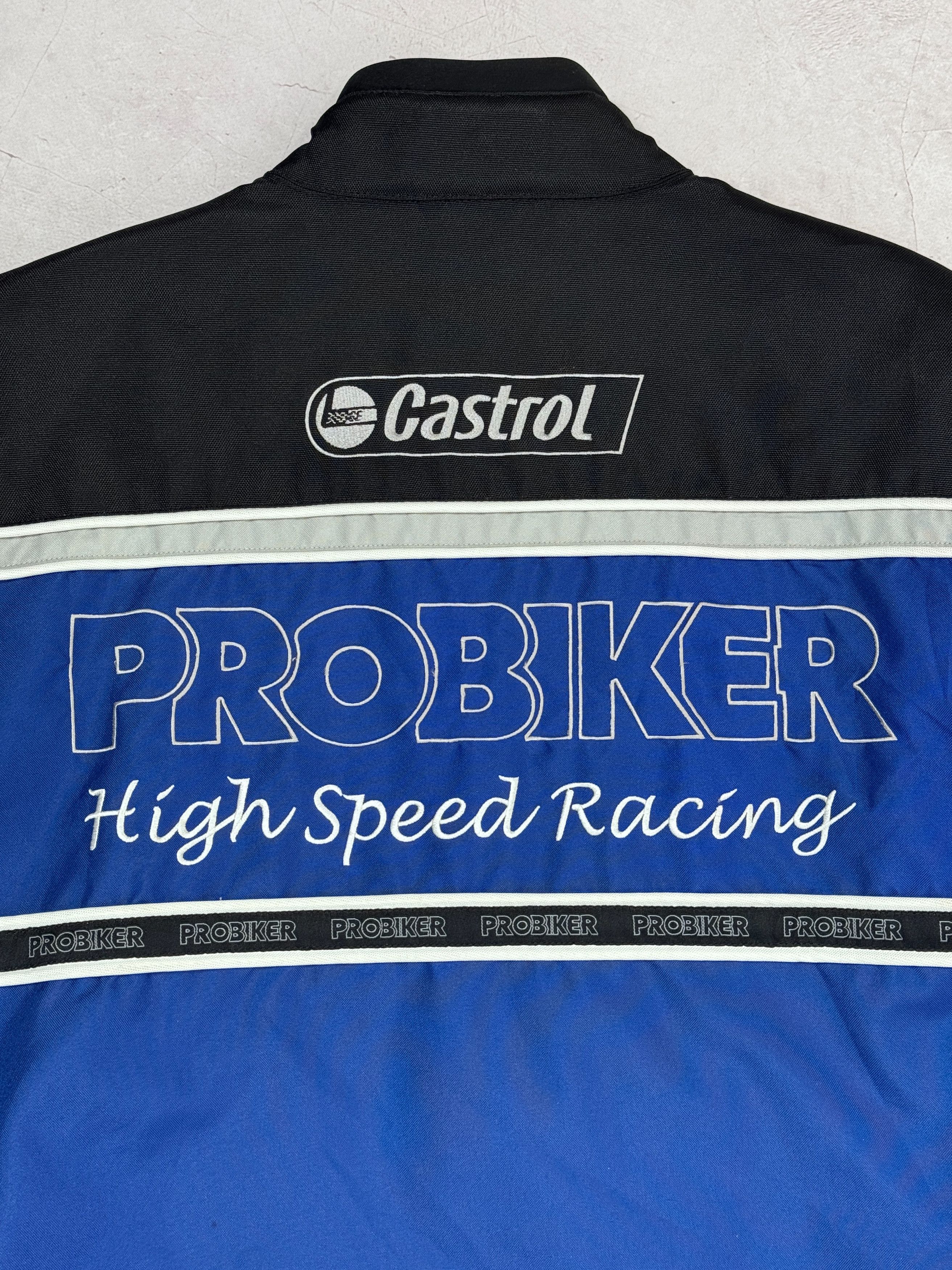 Vintage Probiker High Speed Racing Moto Jacket NGK Castrol LSL Size US L / EU 52-54 / 3 - 15 Thumbnail
