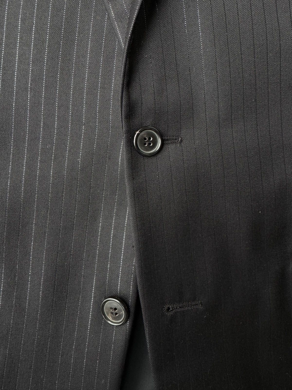Dior Dior Homme SS04 Pinstripes Shiny Threads Black Suit Size 48S - 4 Thumbnail