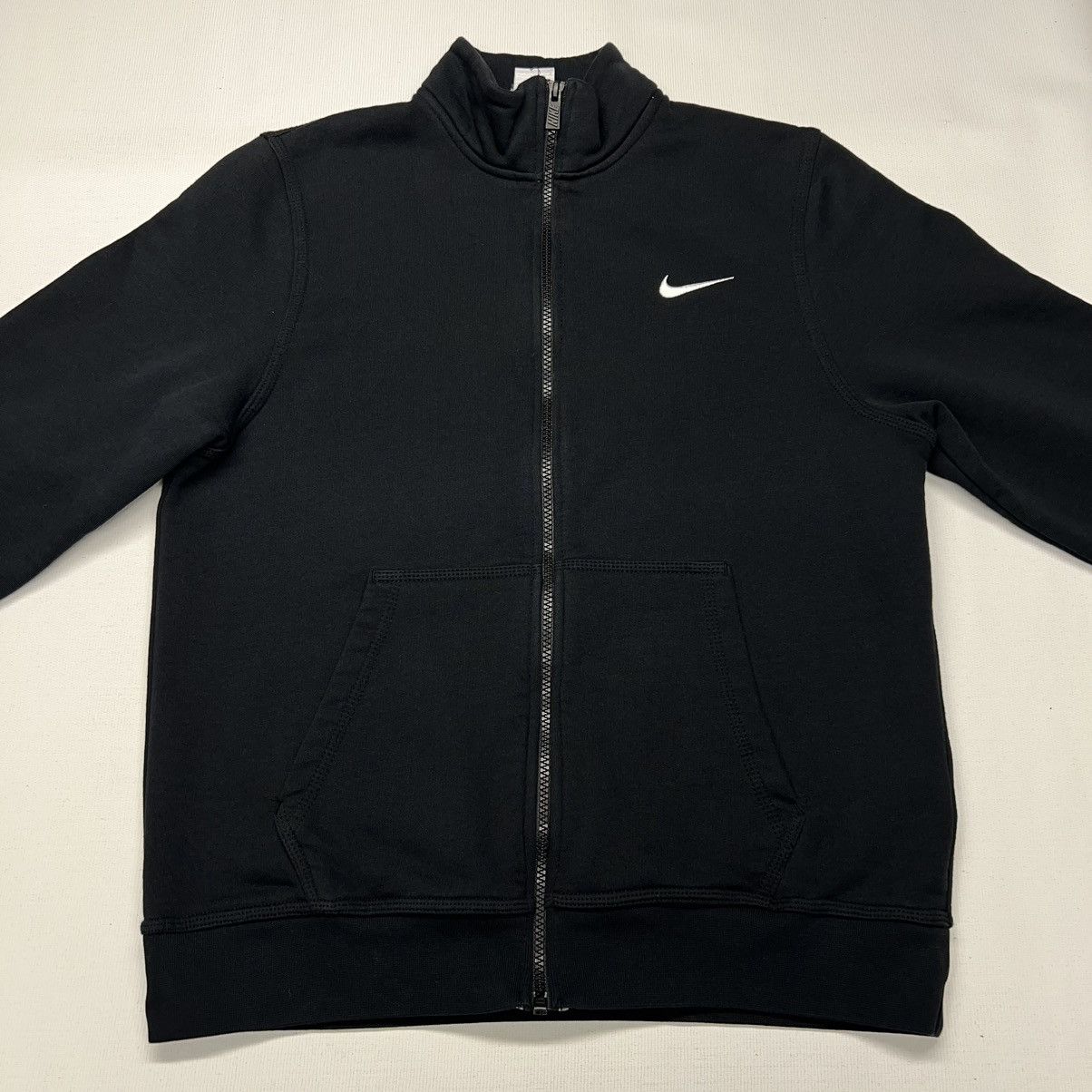Nike Nike Sweatshirt Black Full Zip Mock Neck Swoosh Turkey Made Size US M / EU 48-50 / 2 - 2 Thumbnail