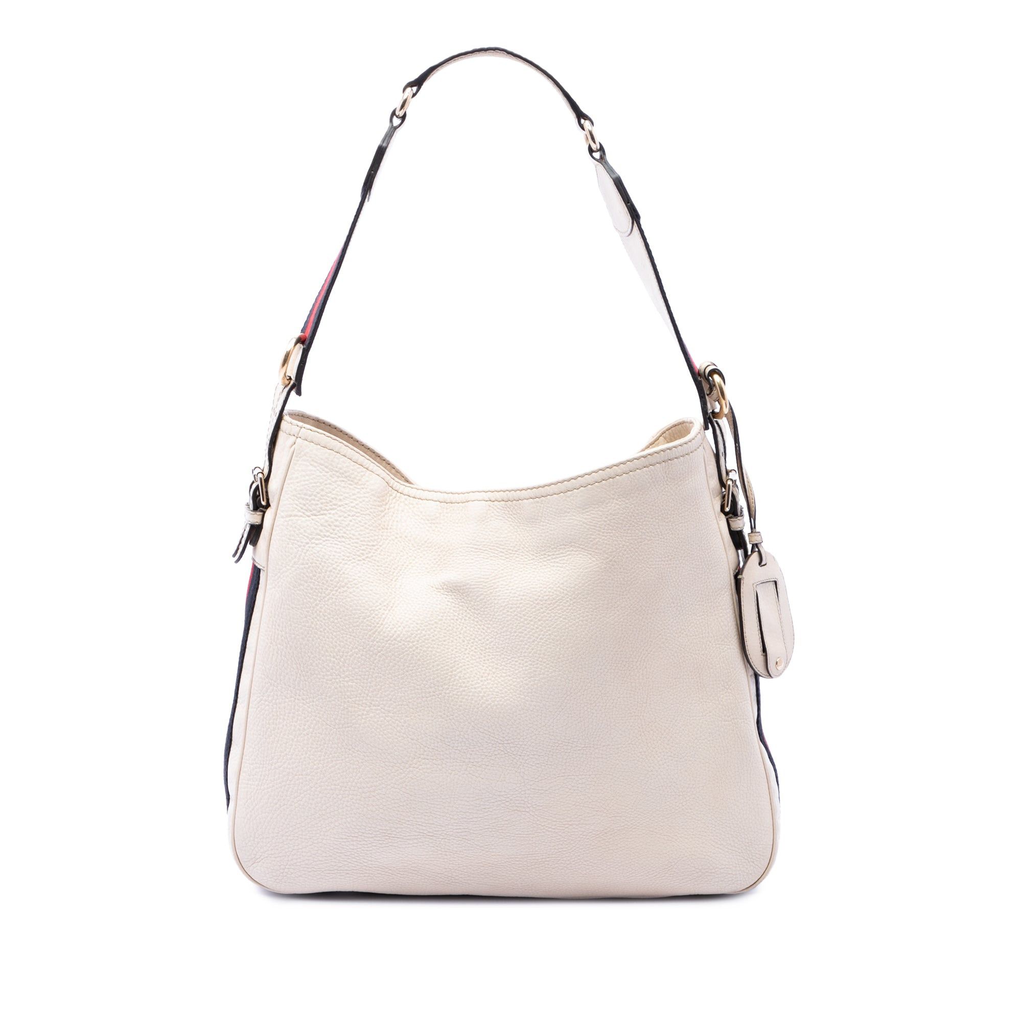 Gucci Medium Pebbled Calfskin Web Heritage Shoulder Bag Size ONE SIZE - 1 Thumbnail