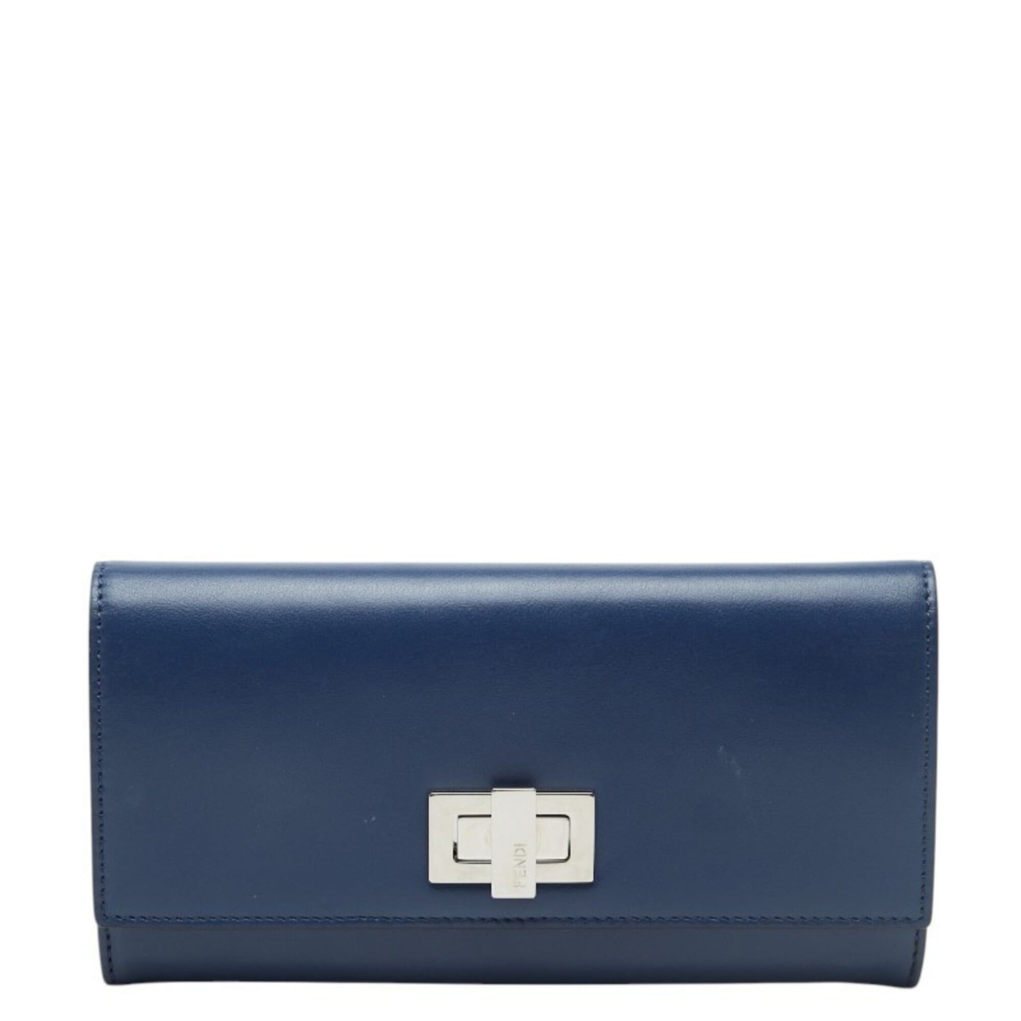 Fendi Fendi Peekaboo Long Wallet 8M0377 Blue Leather Women's FENDI Size ONE SIZE - 1 Thumbnail