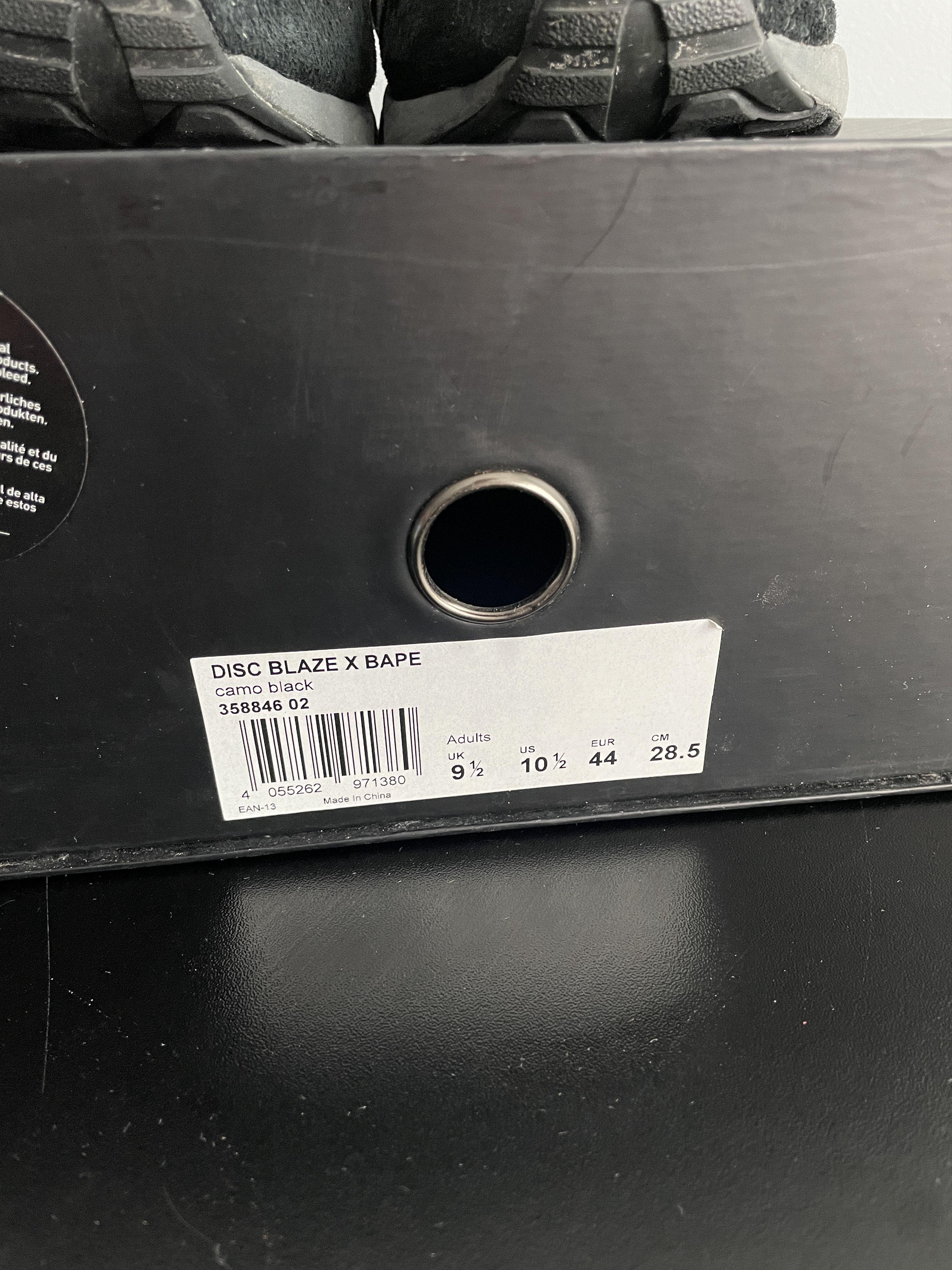 Puma A Bathing Ape x Puma Disc Blaze Puma Black Camo BAPE Size US 10.5 / EU 43-44 - 5 Thumbnail