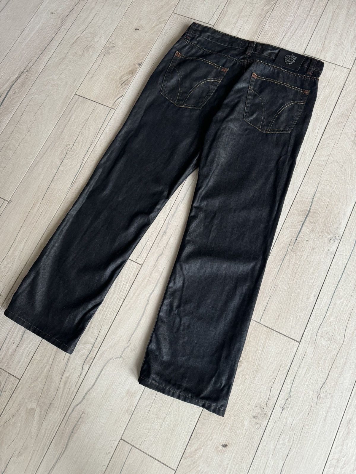 Dolce & Gabbana Dolce & Gabbana Black Waxed Denim Pants Size US 34 / EU 50 - 7 Thumbnail