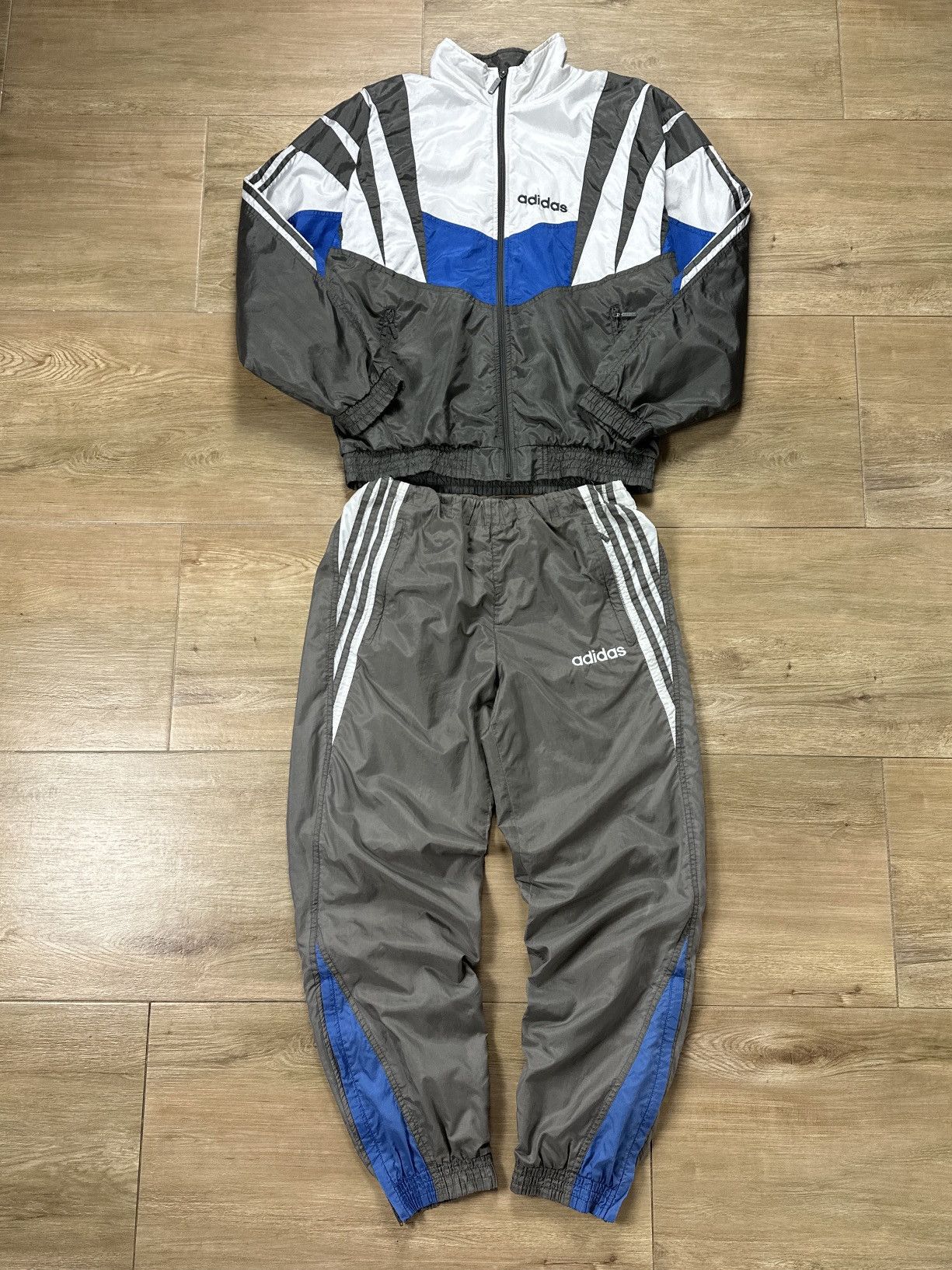 Adidas Streetwear Vintage Vintage 90 s Adidas Track Suit Set Nylon Shell Retro Grailed