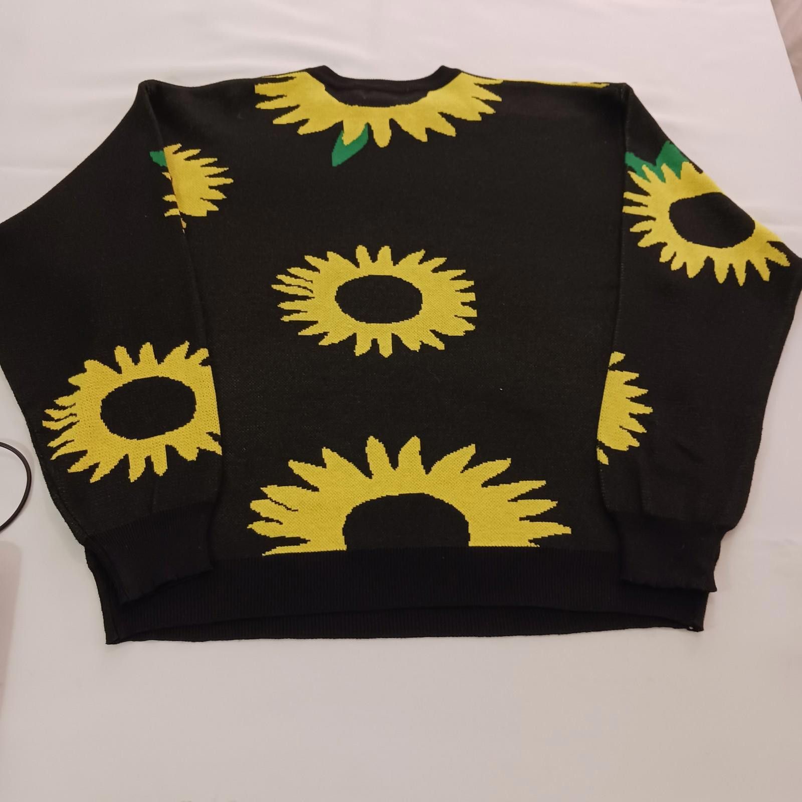 Designer Daisy Street Sweater Womens Black/Yellow Sunflower Sweater L Size L / US 10 / IT 46 - 2 Thumbnail