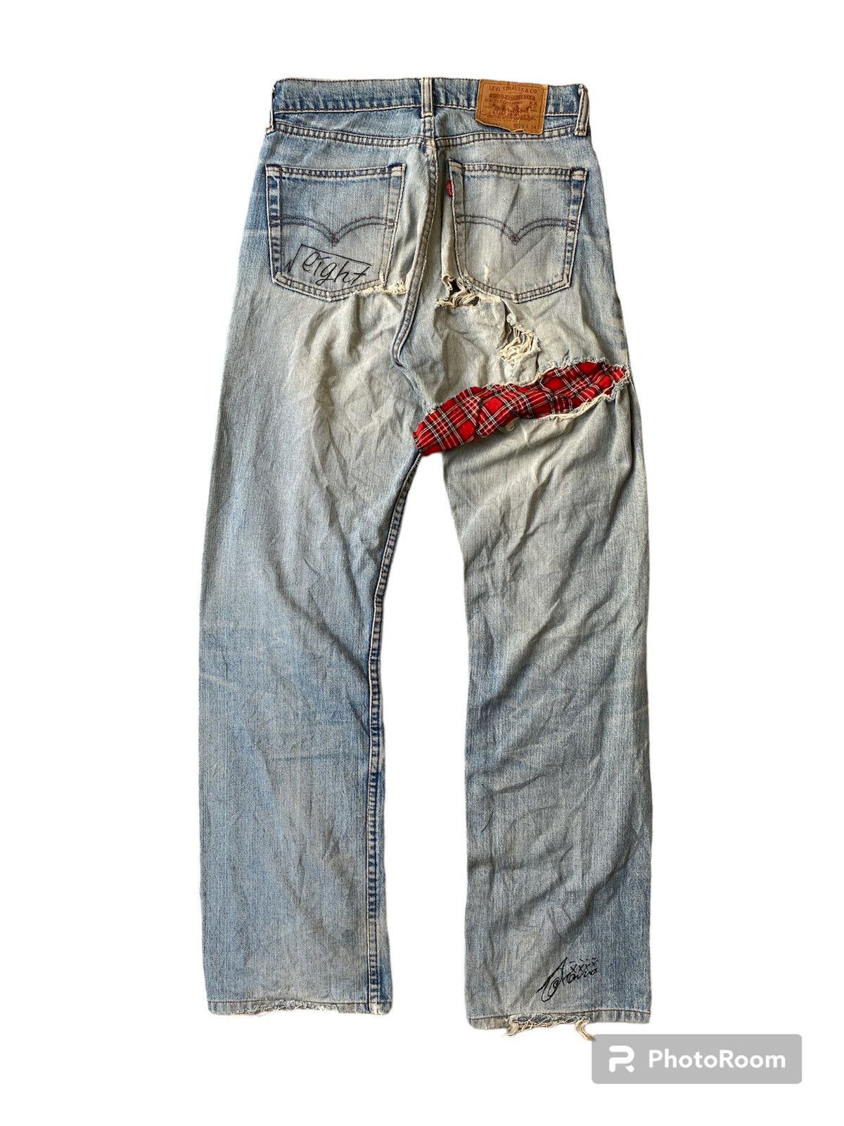 Levi's Vintage 90’s Levi’s 512 Distressed Denim Size US 28 / EU 44 - 2 Thumbnail