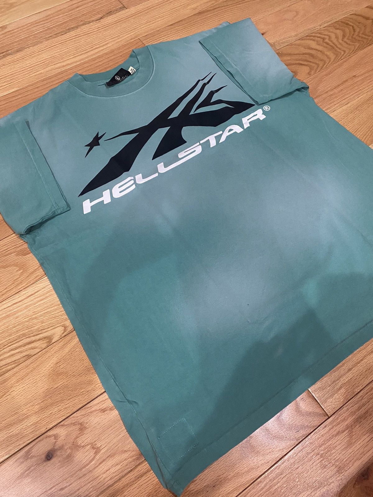 image of Hellstar Sports Logo Gel Tee in Green, Men's (Size XL)