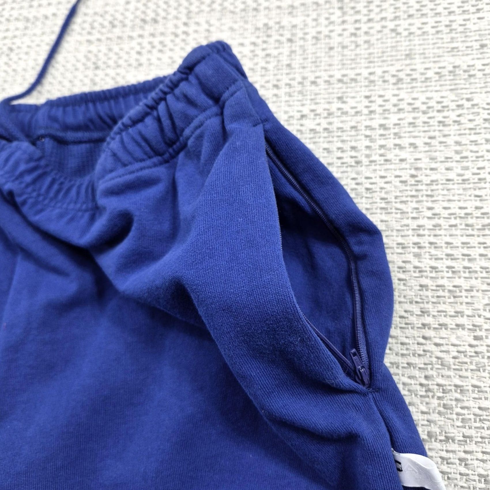 Vintage CAHLUMN Pants Mens XL Blue Heavy Terry Jogger Elastic Waist Zip Pockets Size US 36 / EU 52 - 4 Thumbnail