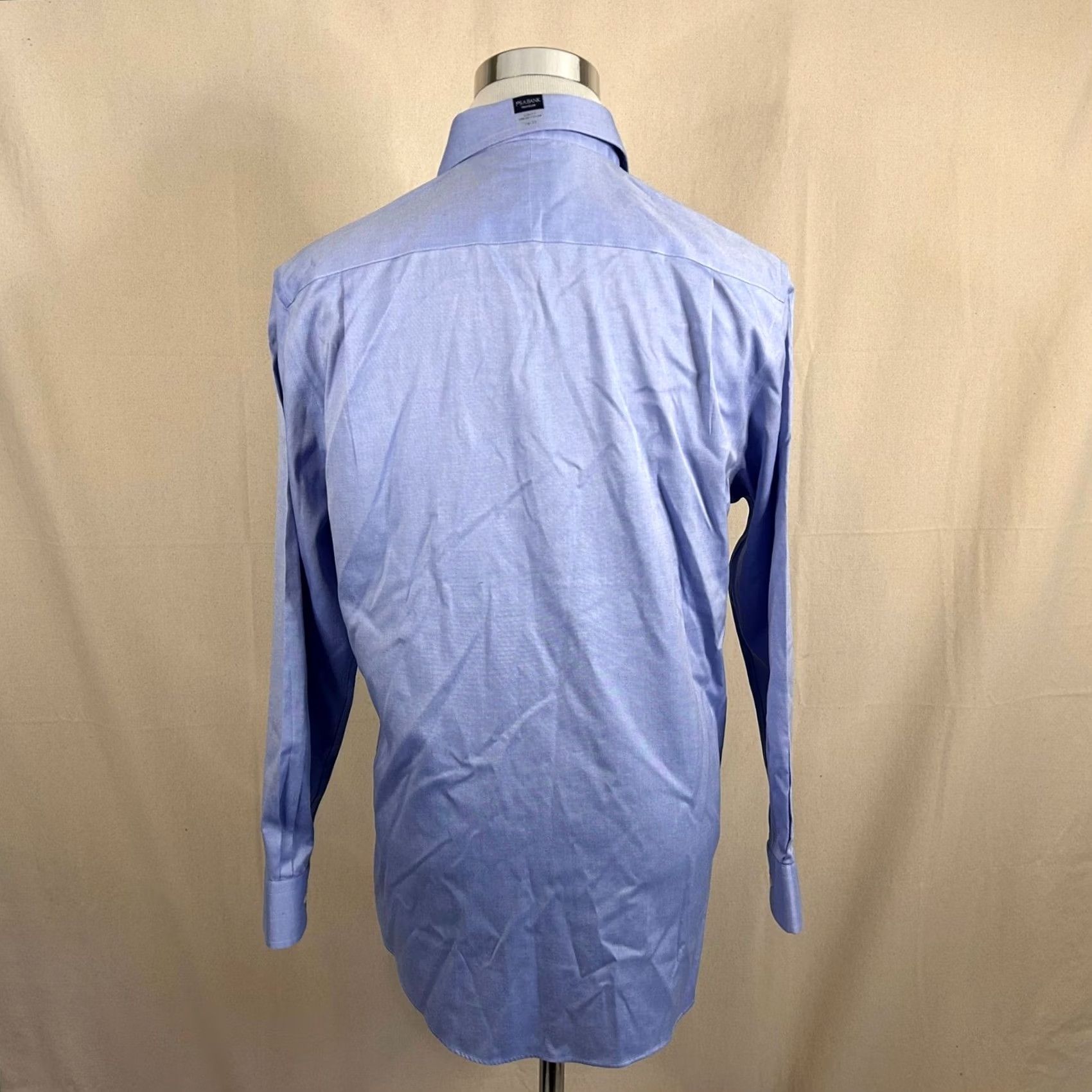 Jos. A. Bank Jos. A. Bank Slim Fit Traveler Oxford Dress Shirt Blue Non Iron Mens 16 33 Size 42R - 6 Thumbnail