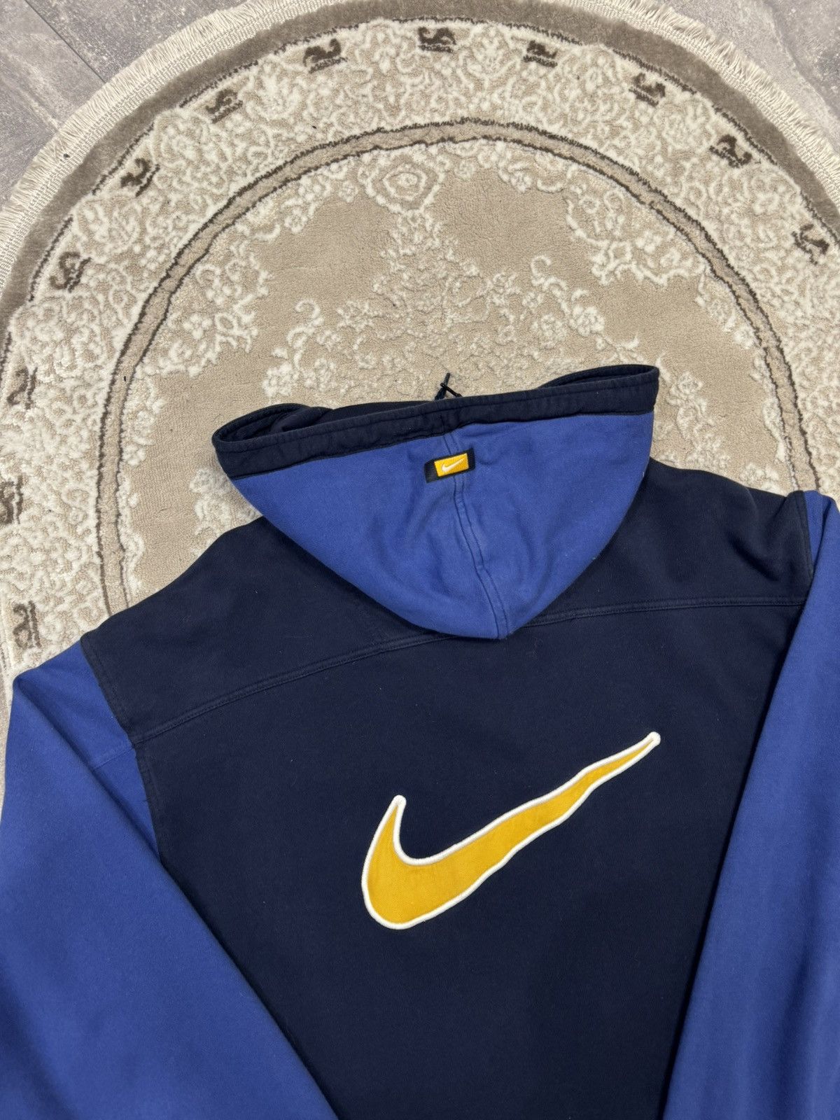 Nike Vintage 90s Nike Hoodie Big Logo Baggy Brill Faded Size US L / EU 52-54 / 3 - 9 Thumbnail