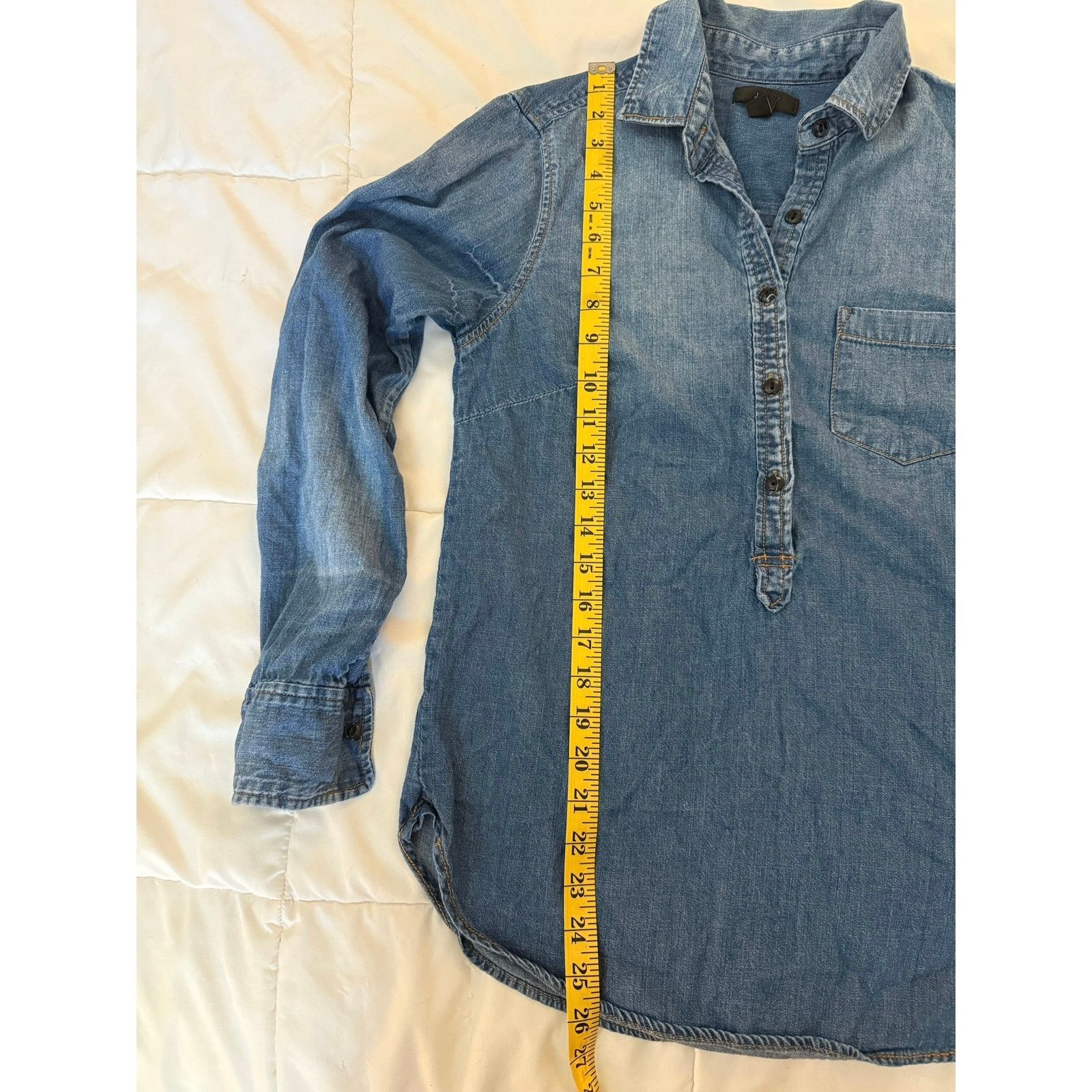 J.Crew J.Crew 100% Cotton Denim Blouse - Size 4/Small Size S / US 4 / IT 40 - 5 Thumbnail