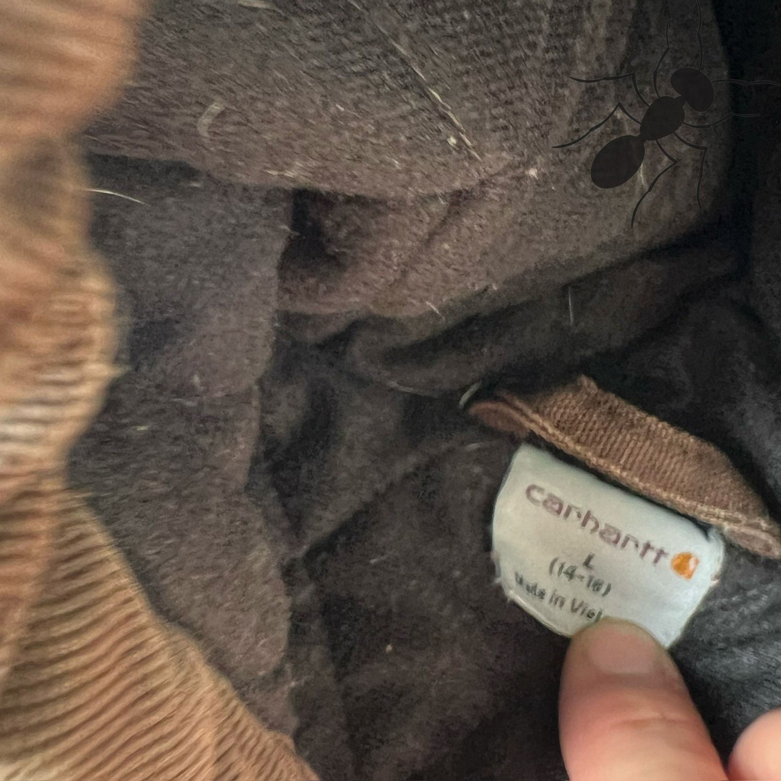 Carhartt × Vintage Carhartt YOUTH brown hooded work wear jacket Size US XS / EU 42 / 0 - 5 Thumbnail