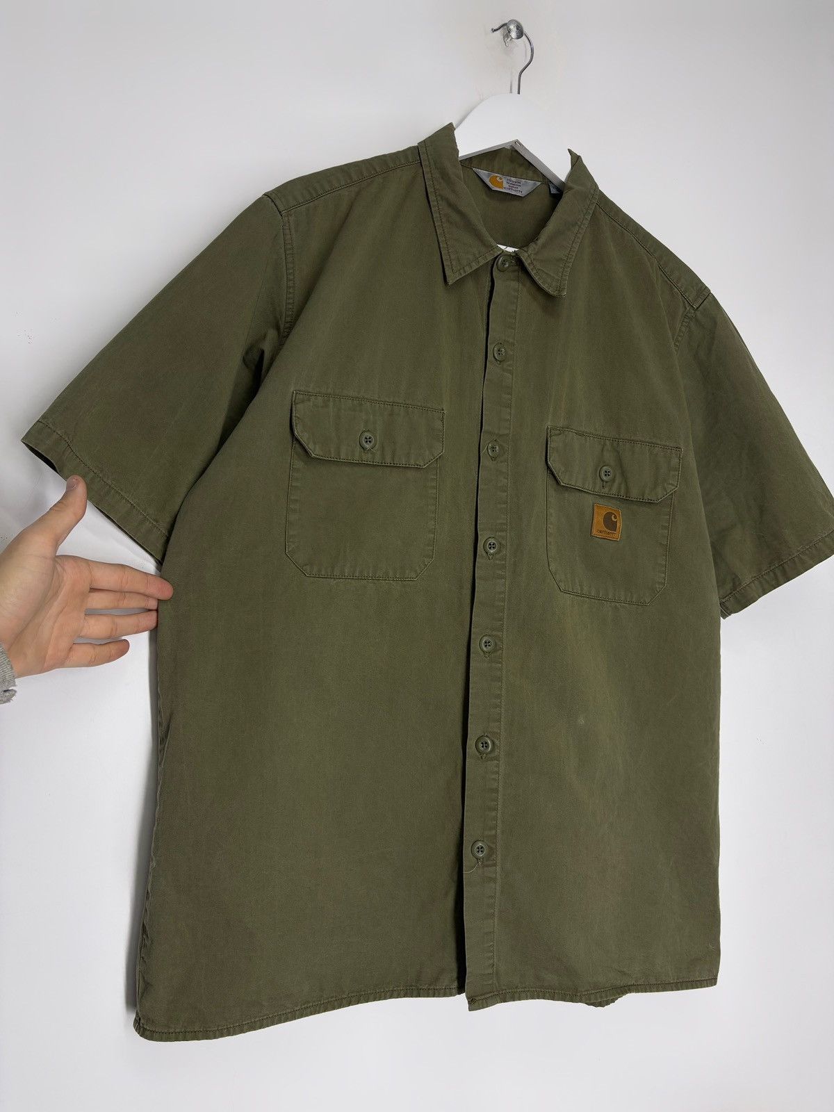 Carhartt Vintage Carhartt WIP Green S/S Master Shirt Size US XL / EU 56 / 4 - 3 Thumbnail