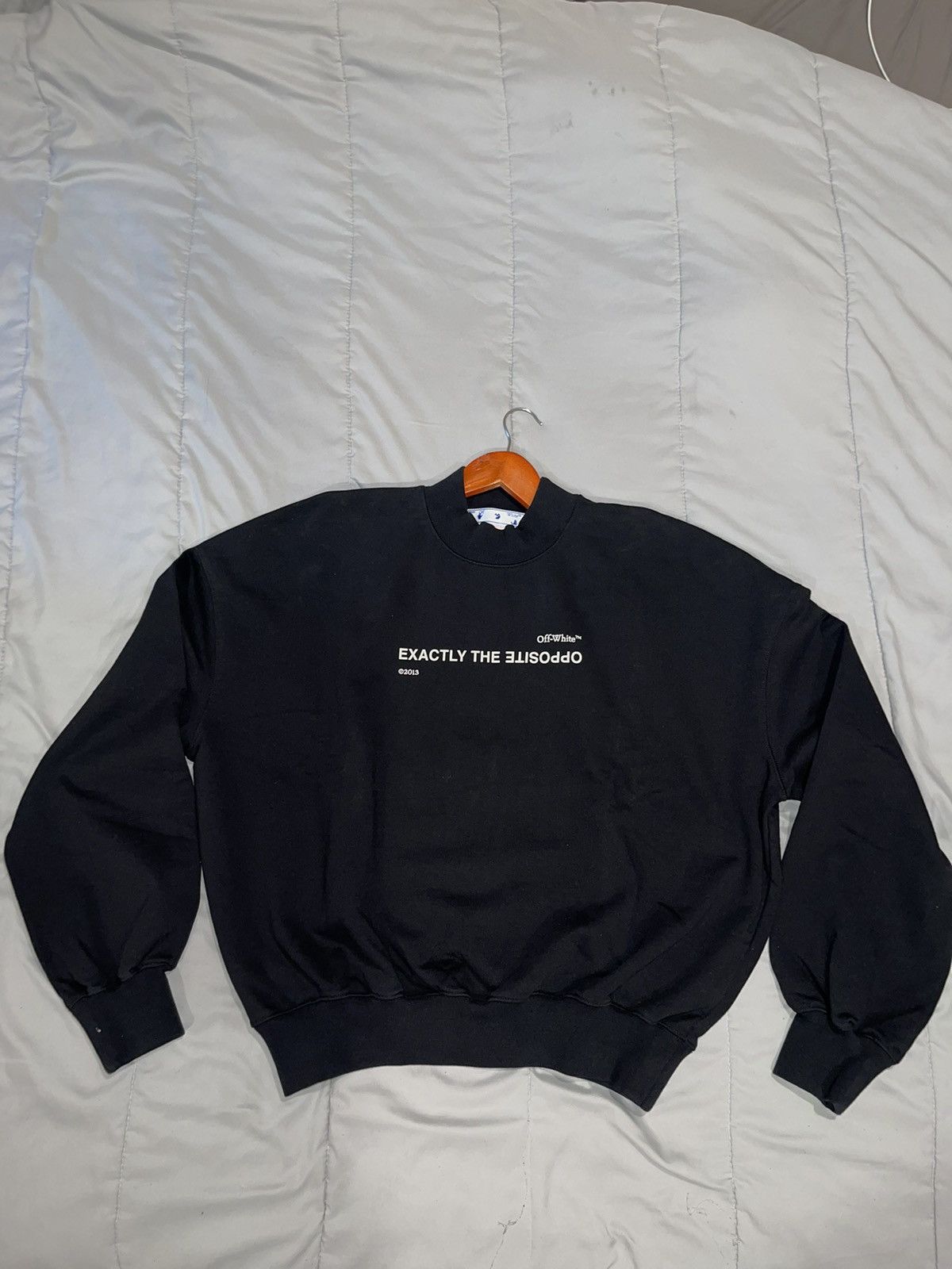 Off White OFFWHITE 2013 Spiral Arrow Boxy Crewneck Black Grailed