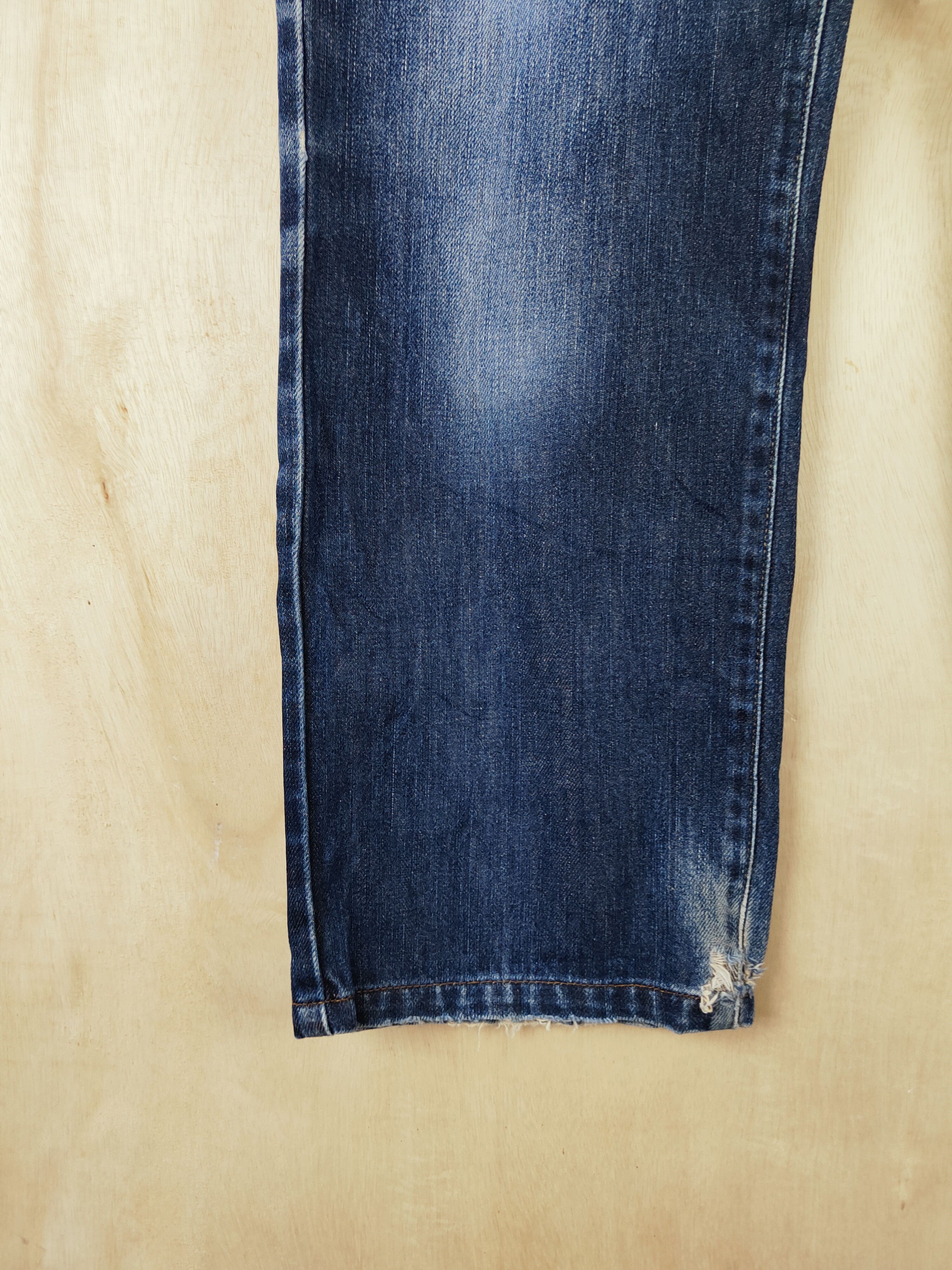 Edwin Edwin Dark Blue Distressed Ripped Jeans #S2653 Size US 33 - 4 Thumbnail
