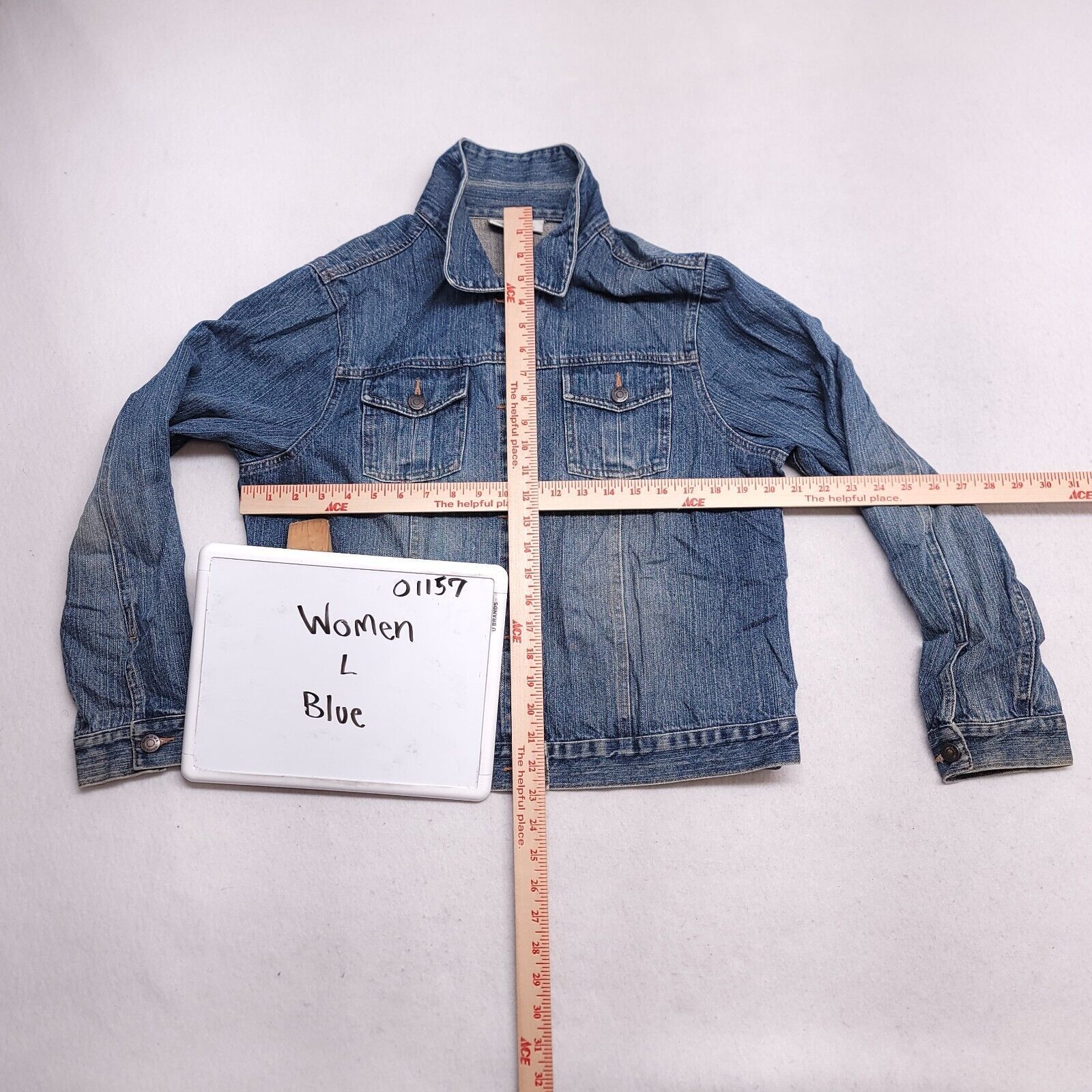 Sonoma Sonoma Button Up Denim Long Sleeve Jacket Womens Size L Blue Size L / US 10 / IT 46 - 6 Thumbnail