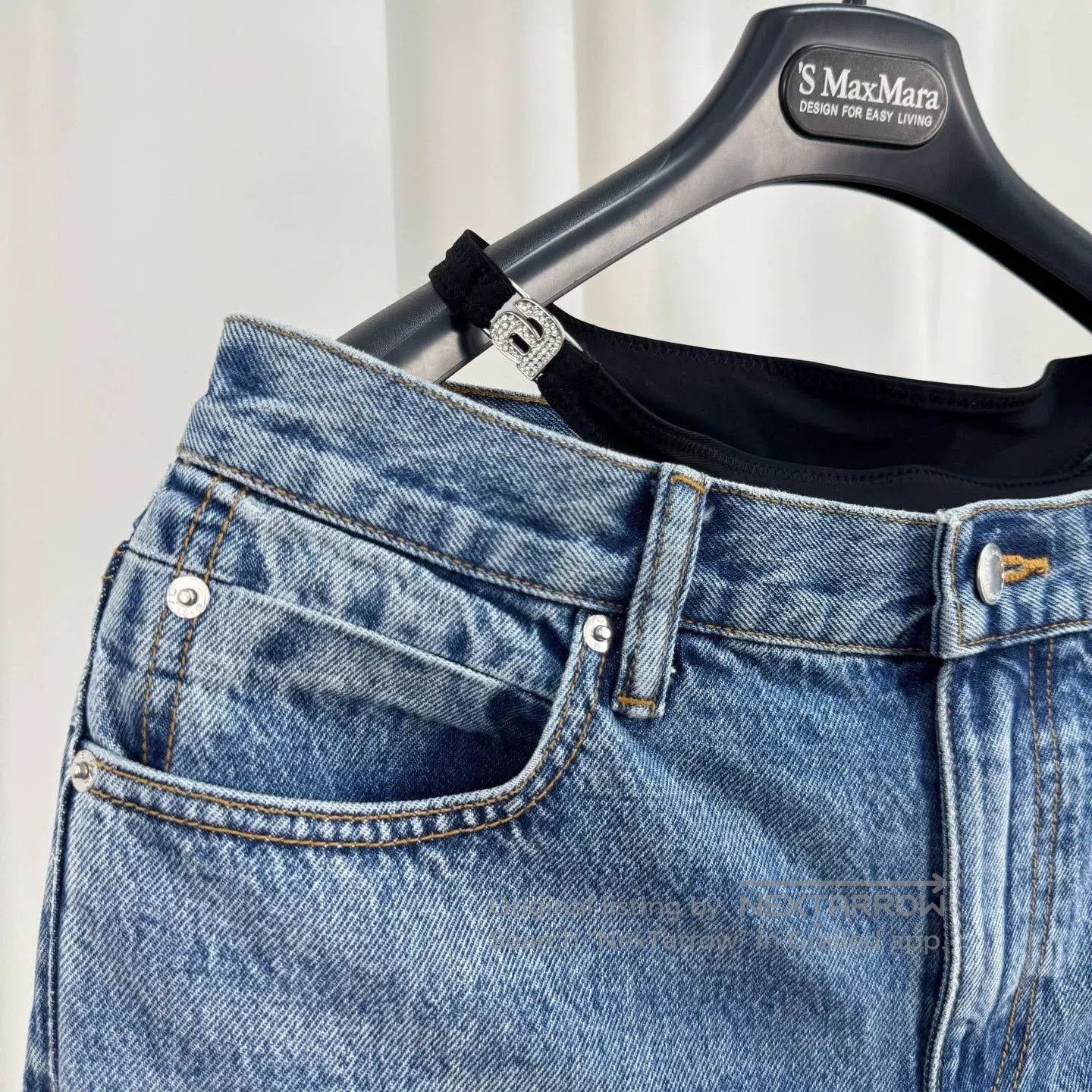 Alexander Wang Alexander Wang Rhinestone Letter Denim Pants. Size 25" / US 0 / IT 36 - 4 Thumbnail