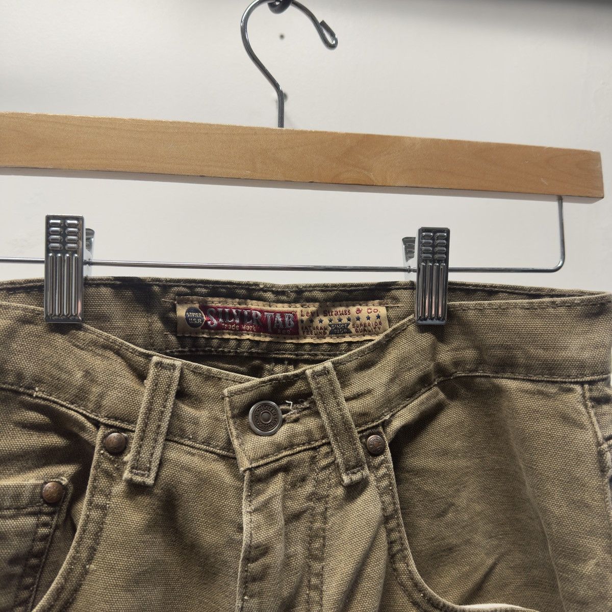 Levi's 90s Levi's Silvertab Baggy Jeans Green ERD Grunge Skater Size US 28 / EU 44 - 6 Thumbnail