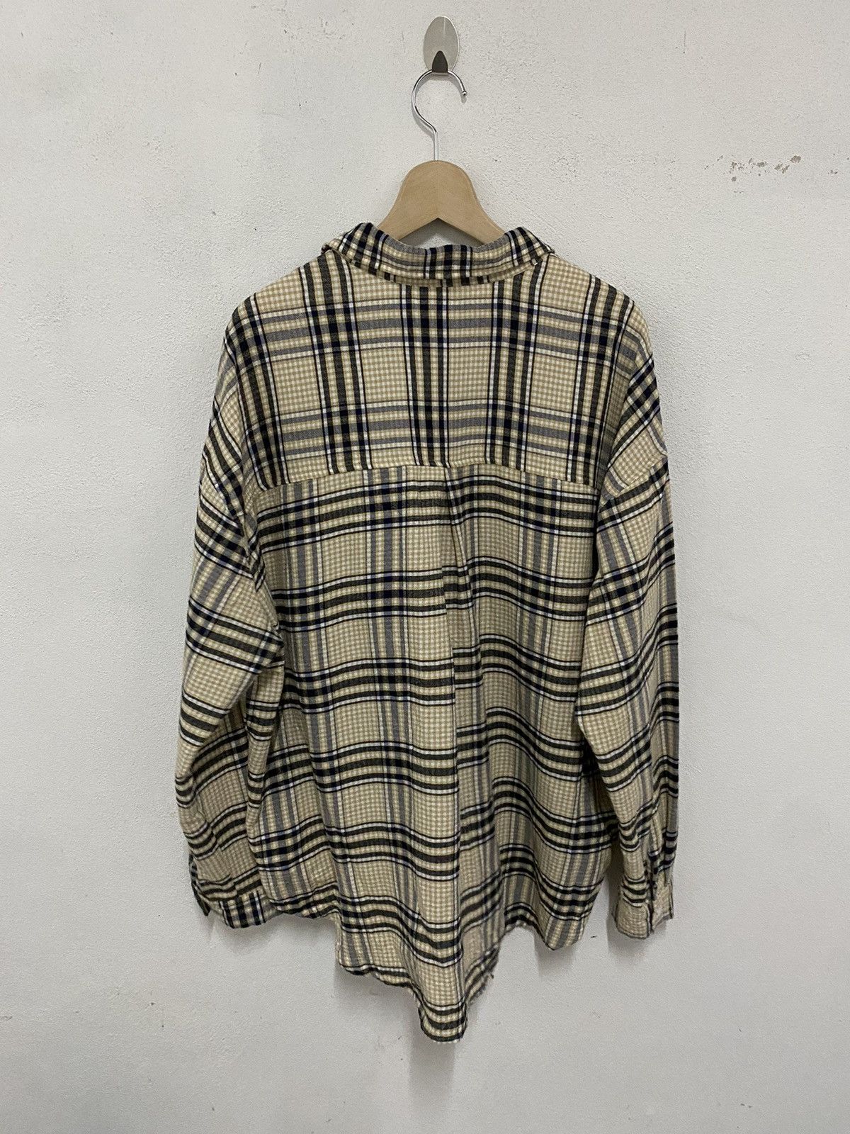 Japanese Brand × Vintage Vintage Neos Baggy Style Plaid Tartan Flannel Shirt Size M / US 6-8 / IT 42-44 - 7 Thumbnail