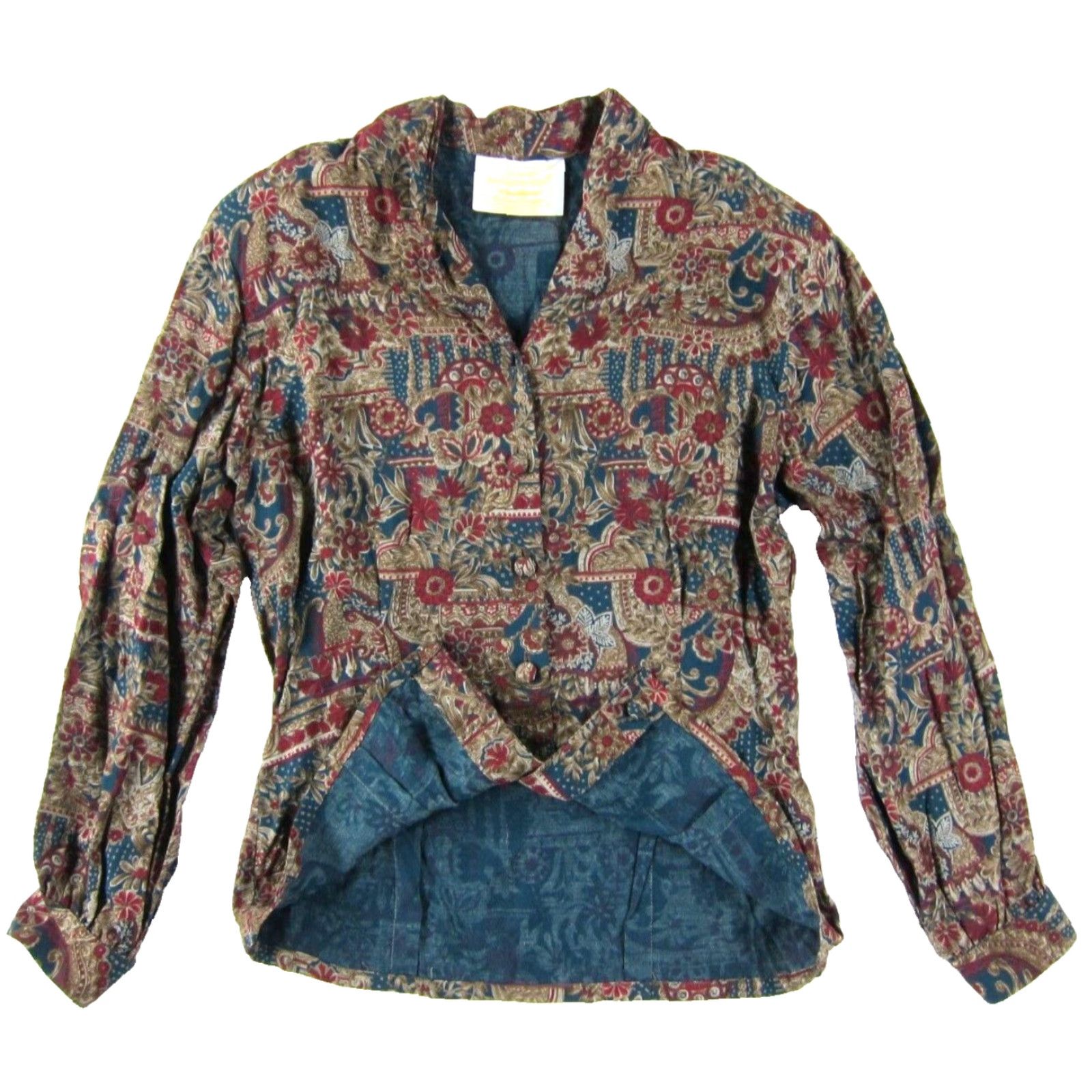 Pendleton VTG Pendleton Blouse Shirt Green 6/M Floral Long Sleeve V-Neck Buttoned Casual Womens Vintage Size M / US 6-8 / IT 42-44 - 5 Thumbnail