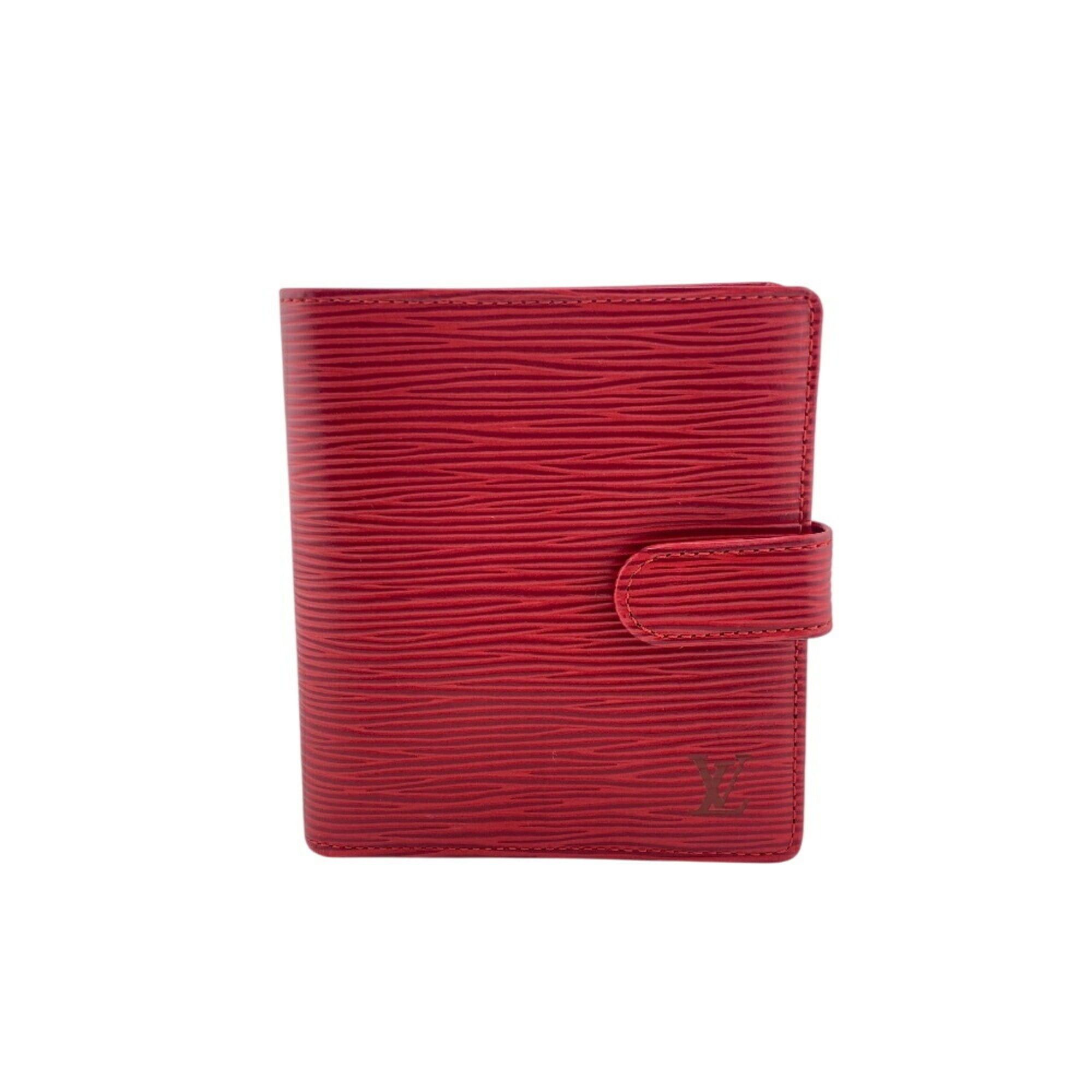LOUIS VUITTON M63557 Porte-Biere Compact Epi Leather Bi-fold Wallet Red Women's