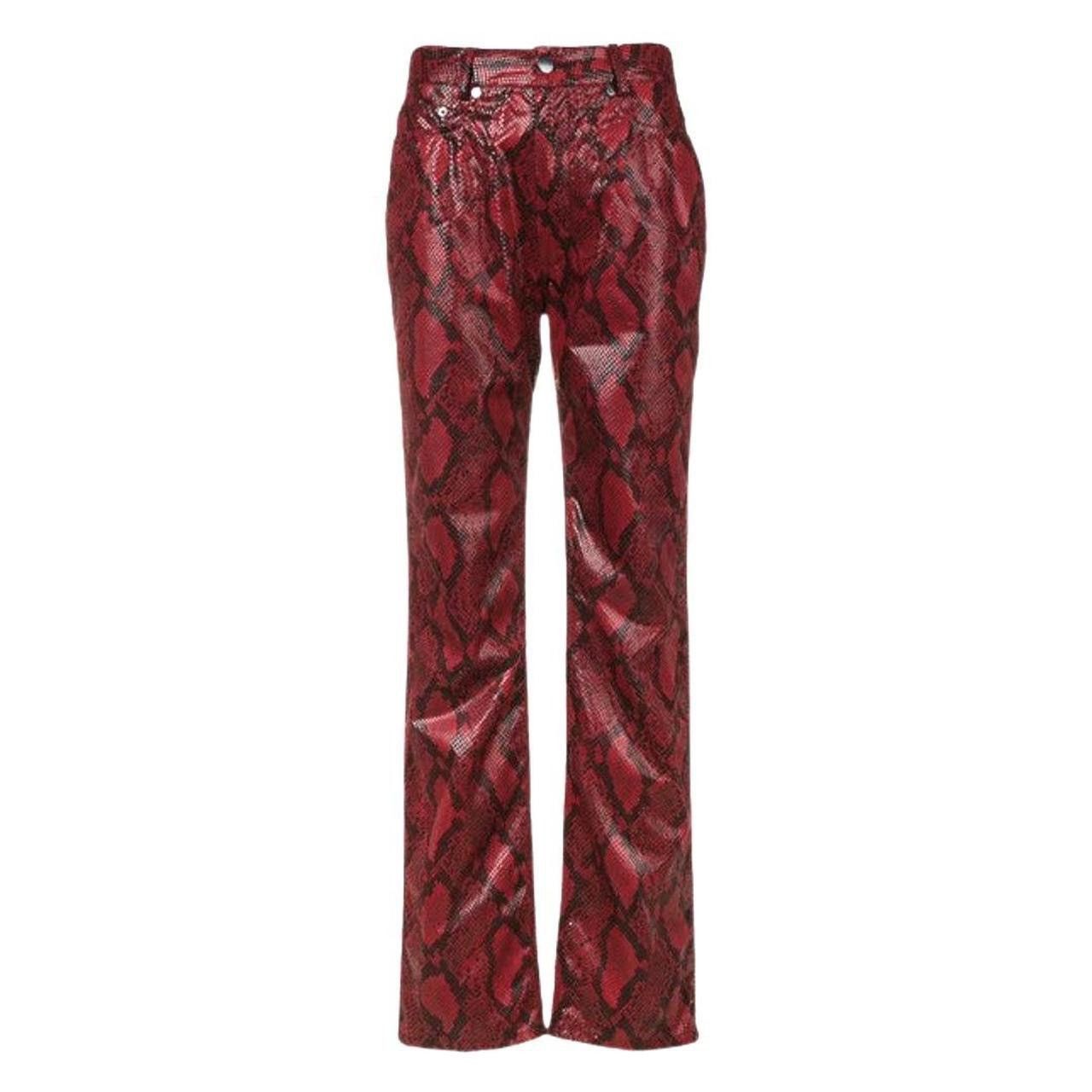 Maison Margiela NWT Maison Margiela Faux Python Snakeskin Trousers US 4 Size 27" / US 4 / IT 40 - 1 Thumbnail