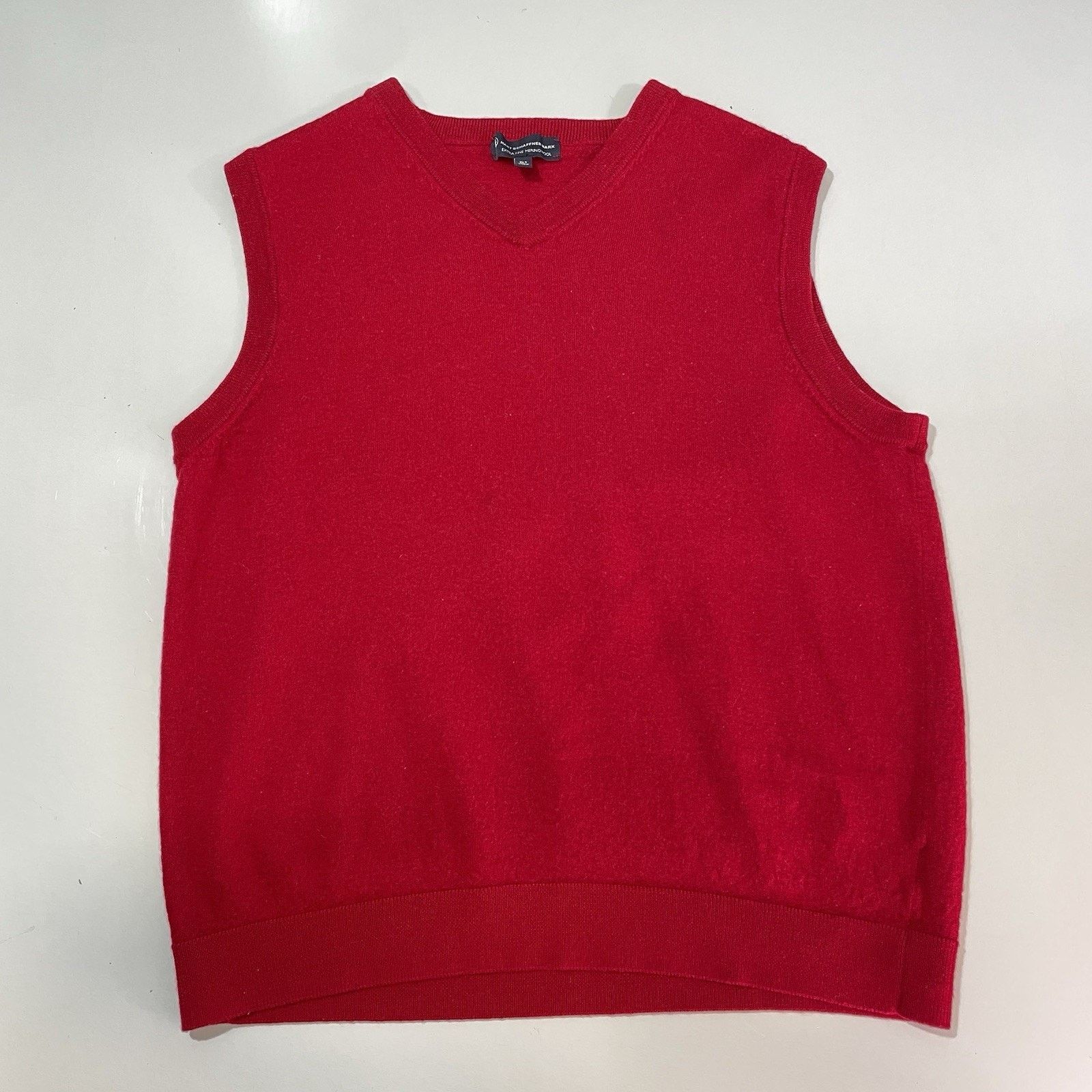 Hart Schaffner Marx Hart Schaffner Marx Merino Wool Vest Red V-Neck XLT LG Size US L / EU 52-54 / 3 - 1 Thumbnail