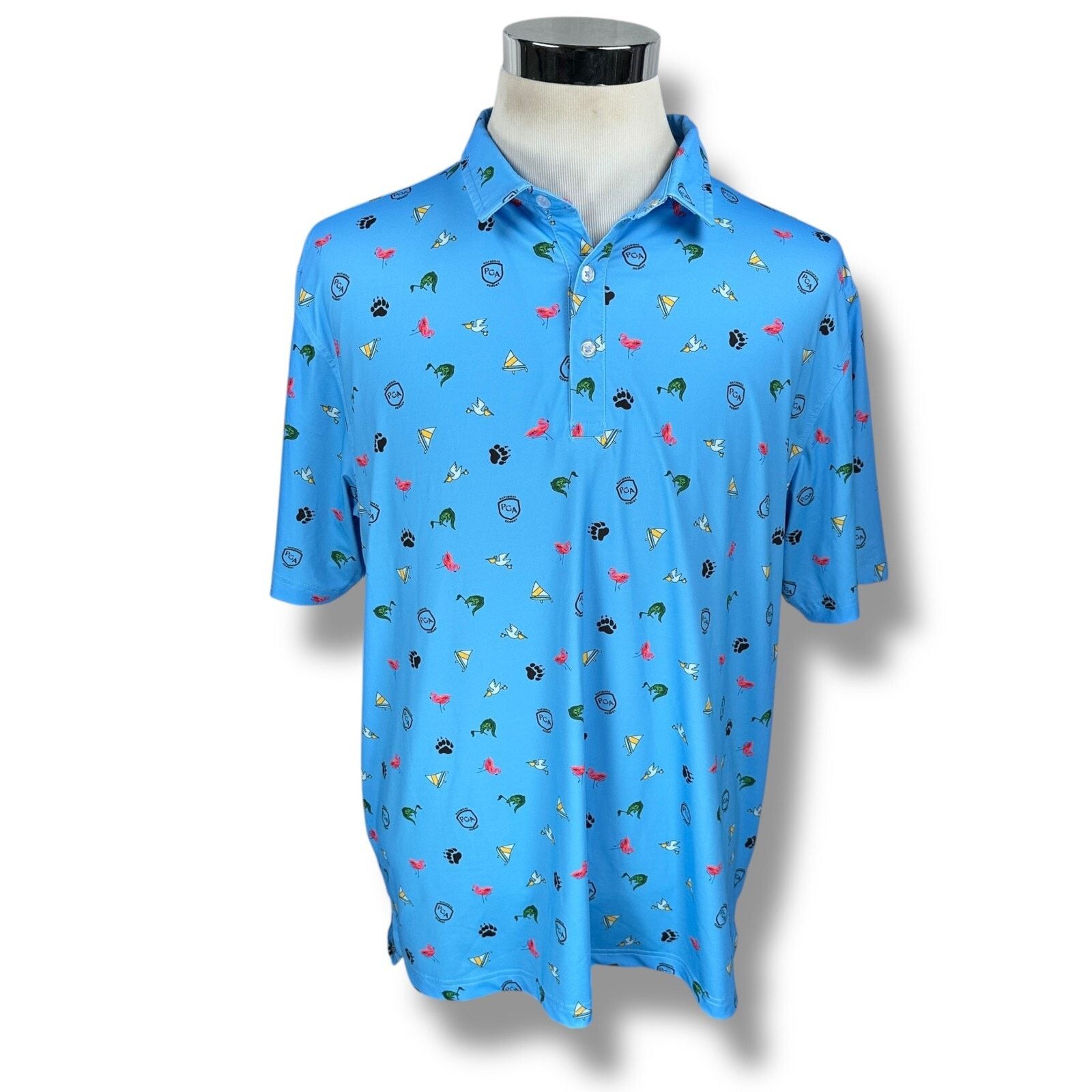 Other PGA National Resort Elliott Golf Polo Shirt Men L Blue Birds Size US L / EU 52-54 / 3 - 1 Thumbnail